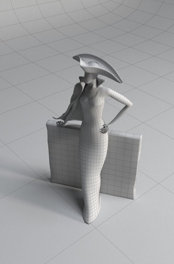 Bronze statuette - 3dsMax V-Ray - PBR - 47 cm - 18 inches 3D model_20