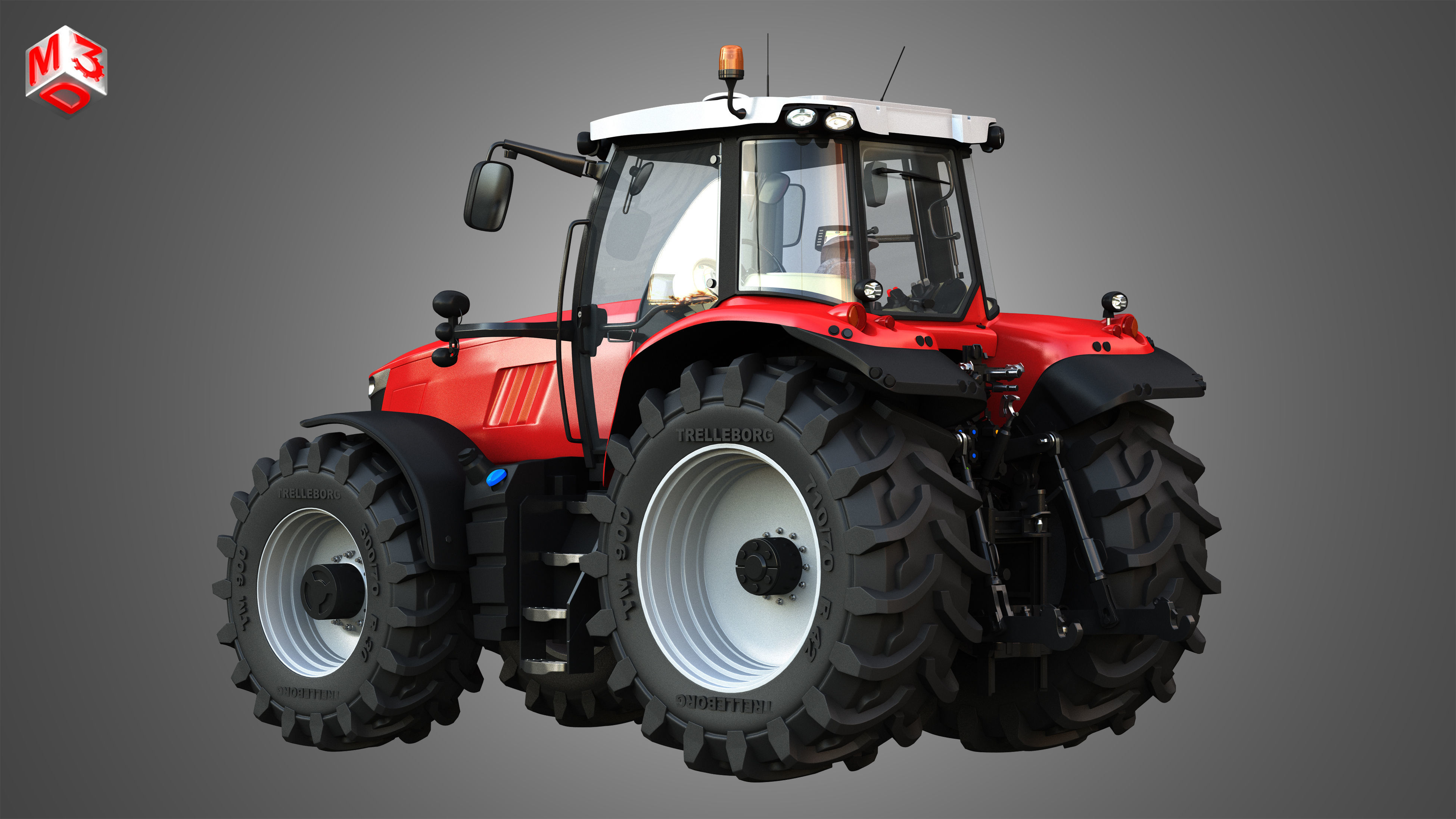 Massey Ferguson -7719 Tractor 3D model_4