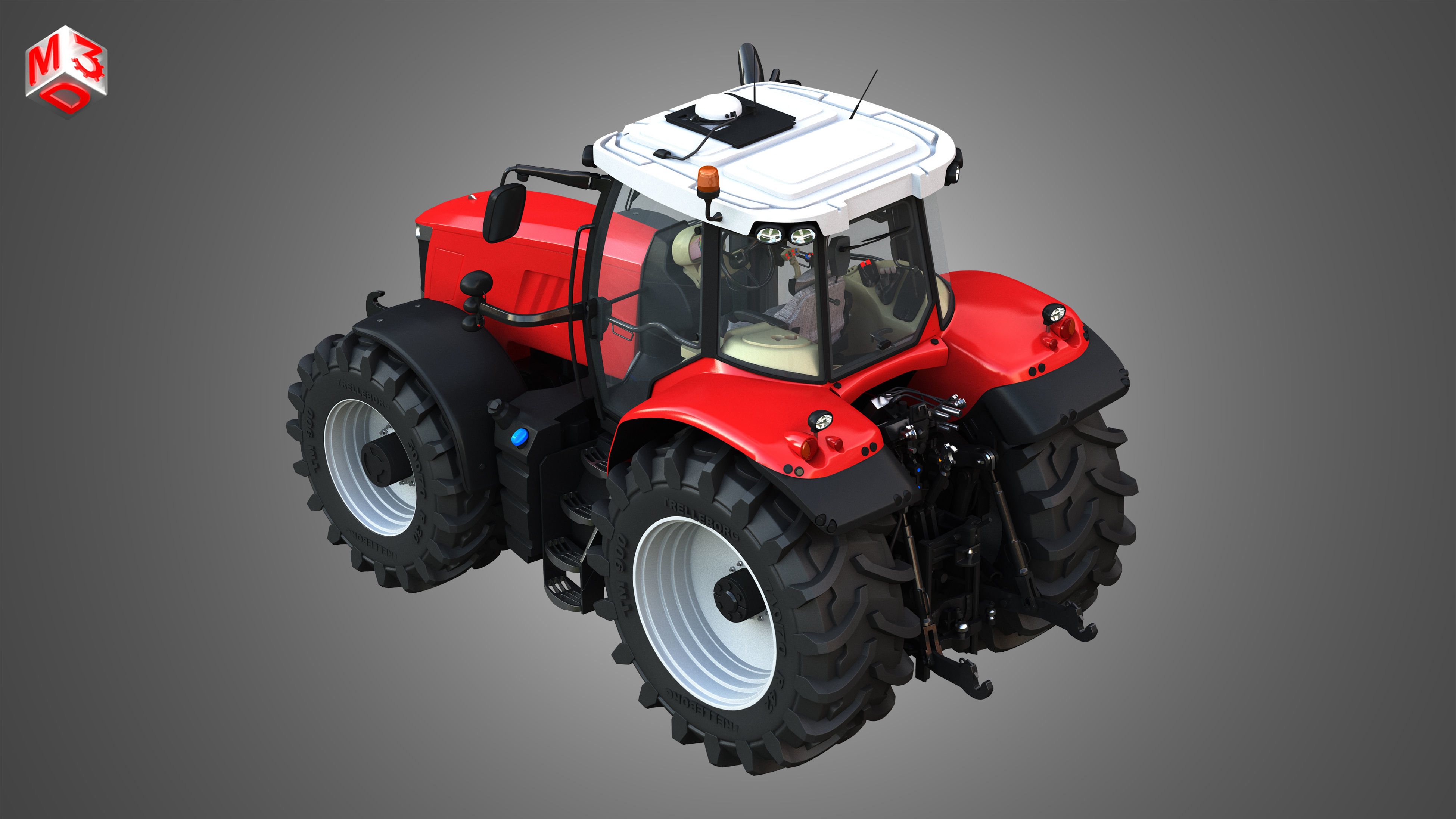 Massey Ferguson -7719 Tractor 3D model_10