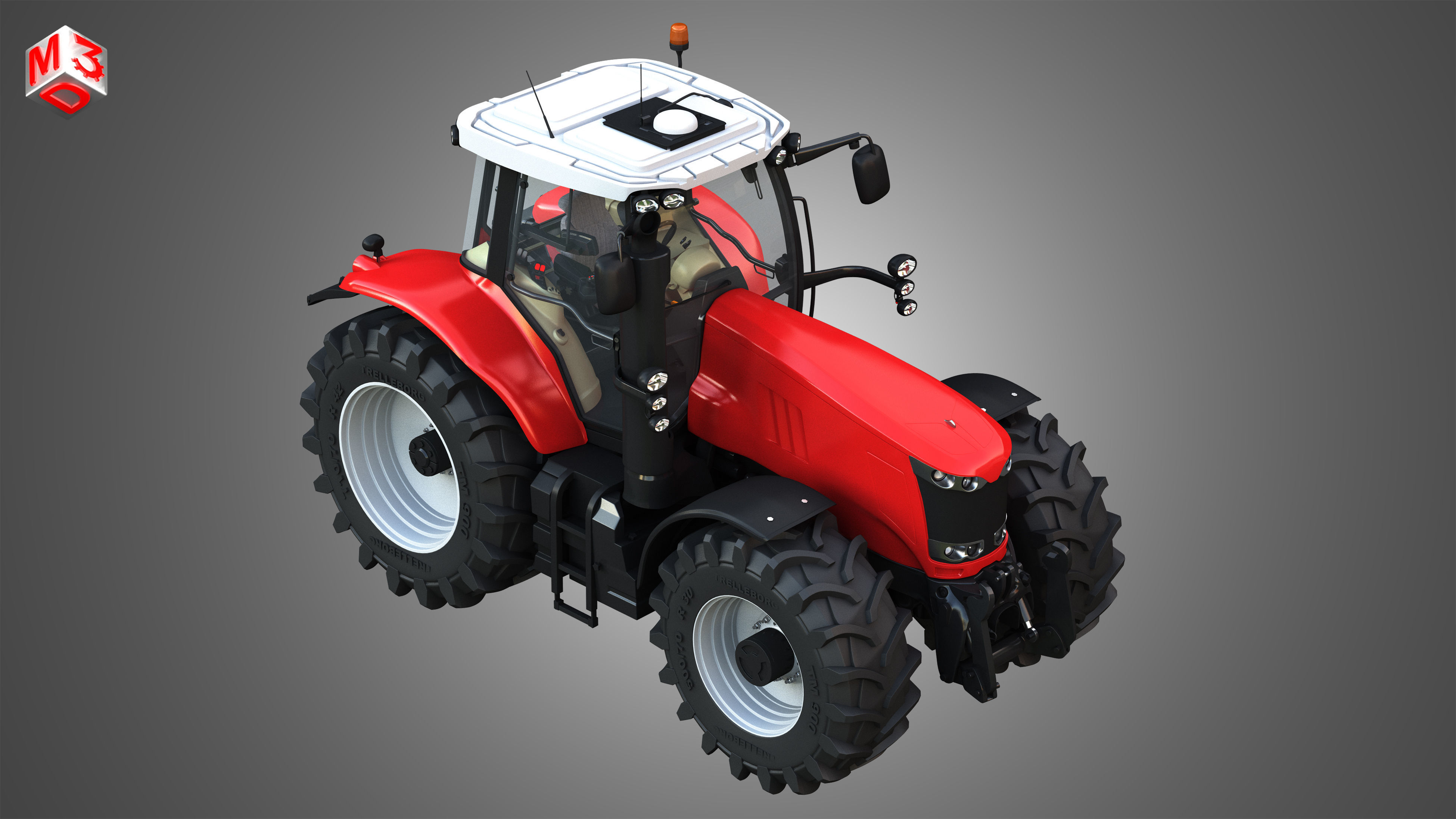 Massey Ferguson -7719 Tractor 3D model_9