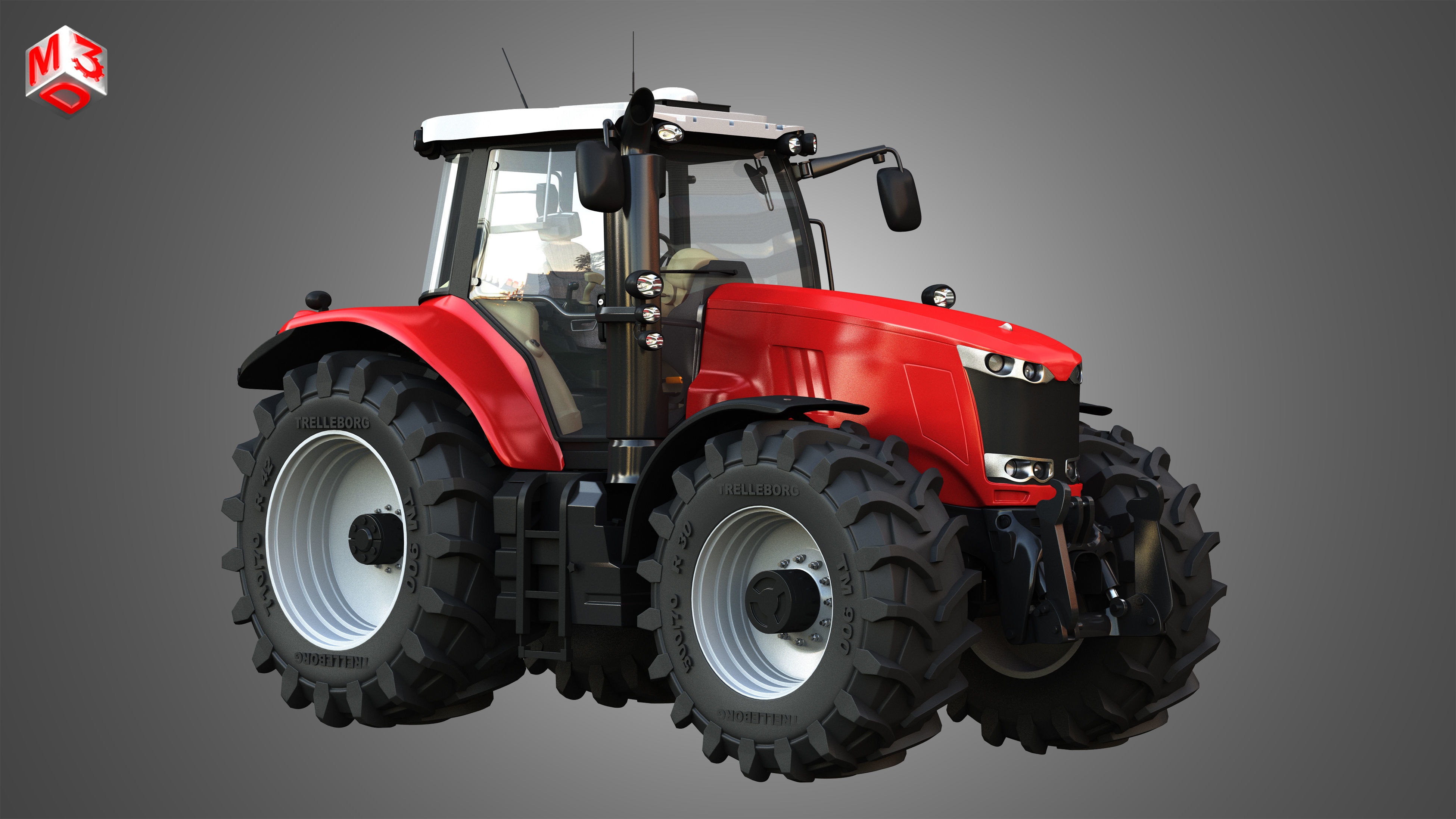 Massey Ferguson -7719 Tractor 3D model_3
