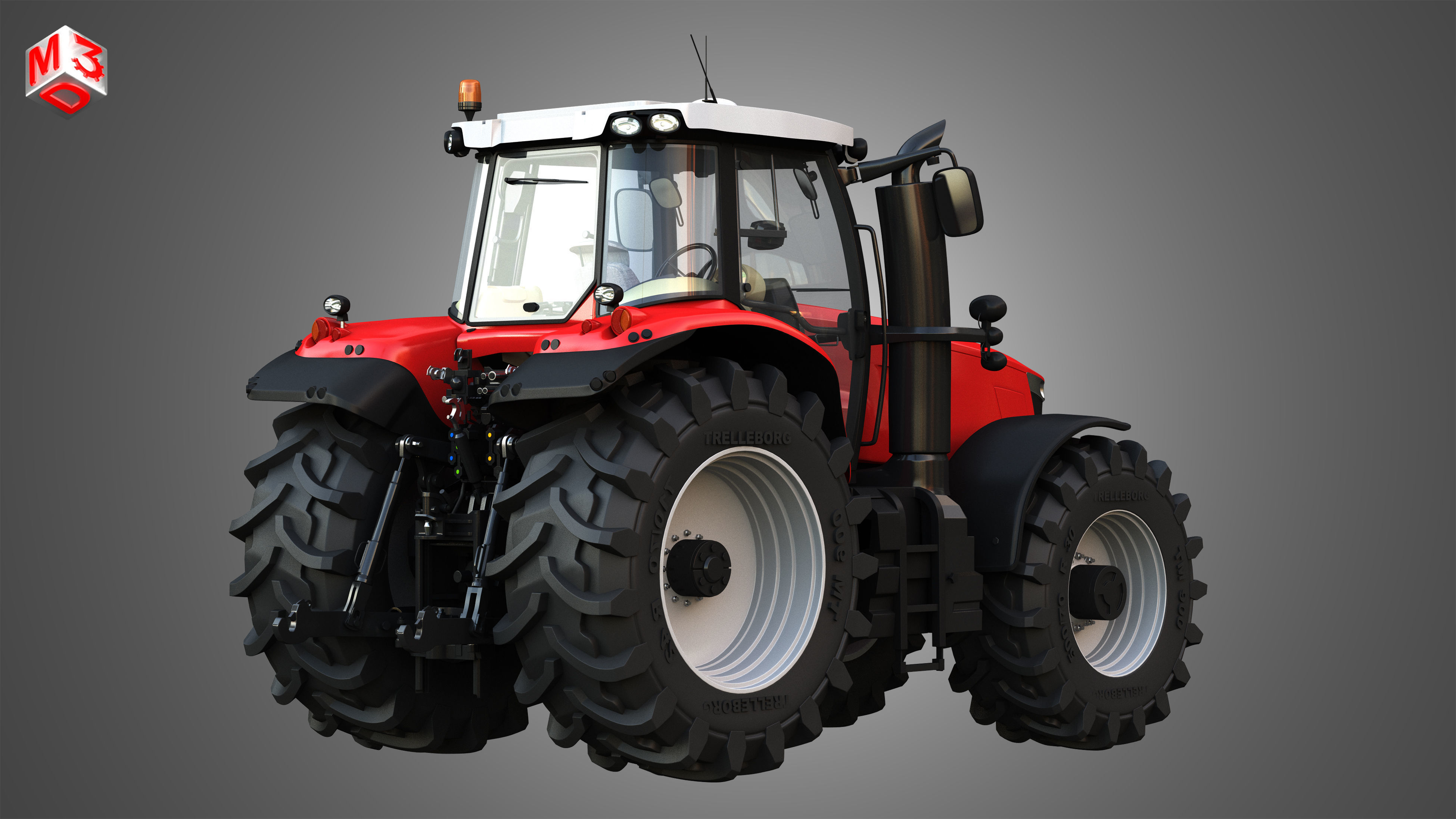 Massey Ferguson -7719 Tractor 3D model_2