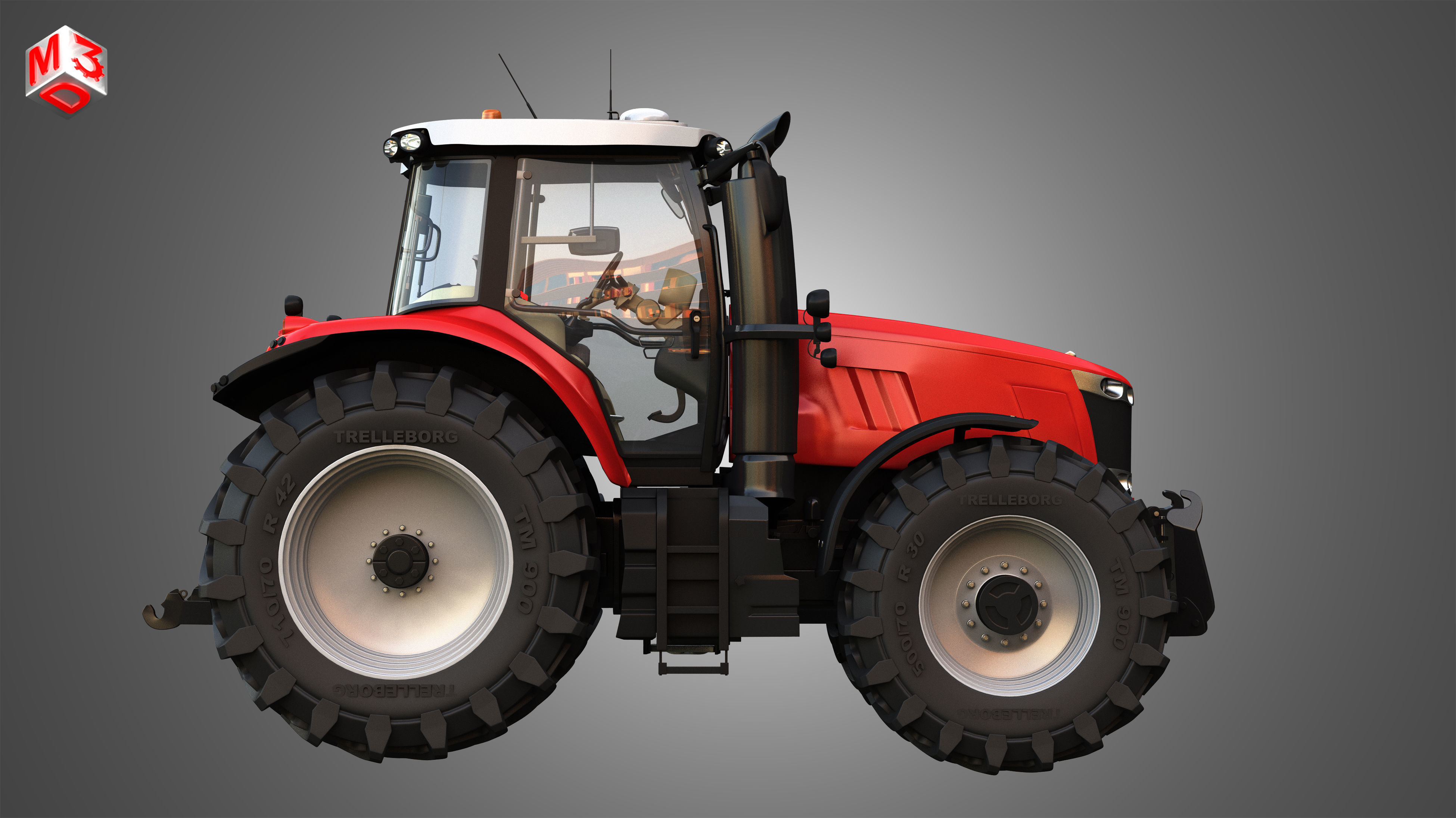 Massey Ferguson -7719 Tractor 3D model_6
