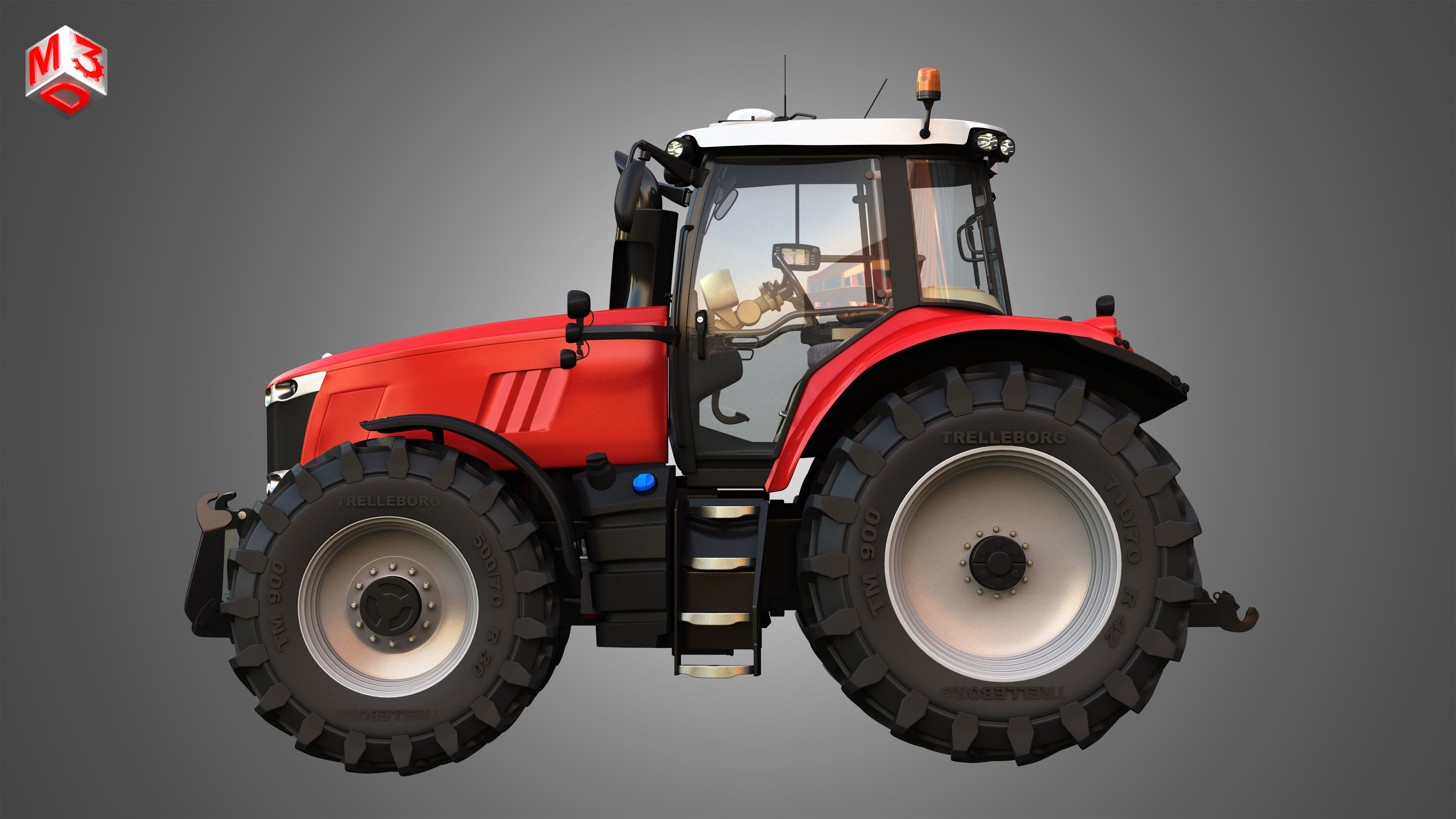 Massey Ferguson -7719 Tractor 3D model_5