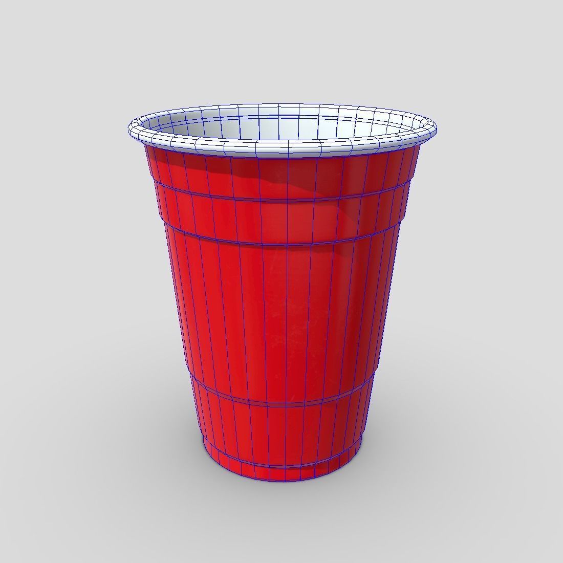 CC0 - Red Cup Free low-poly 3D model_2