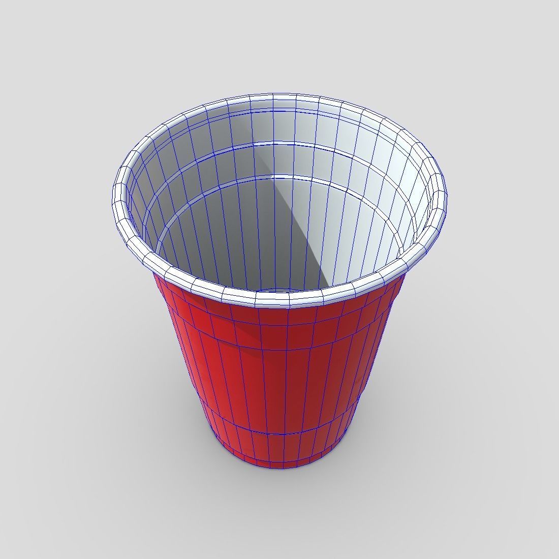 CC0 - Red Cup Free low-poly 3D model_4