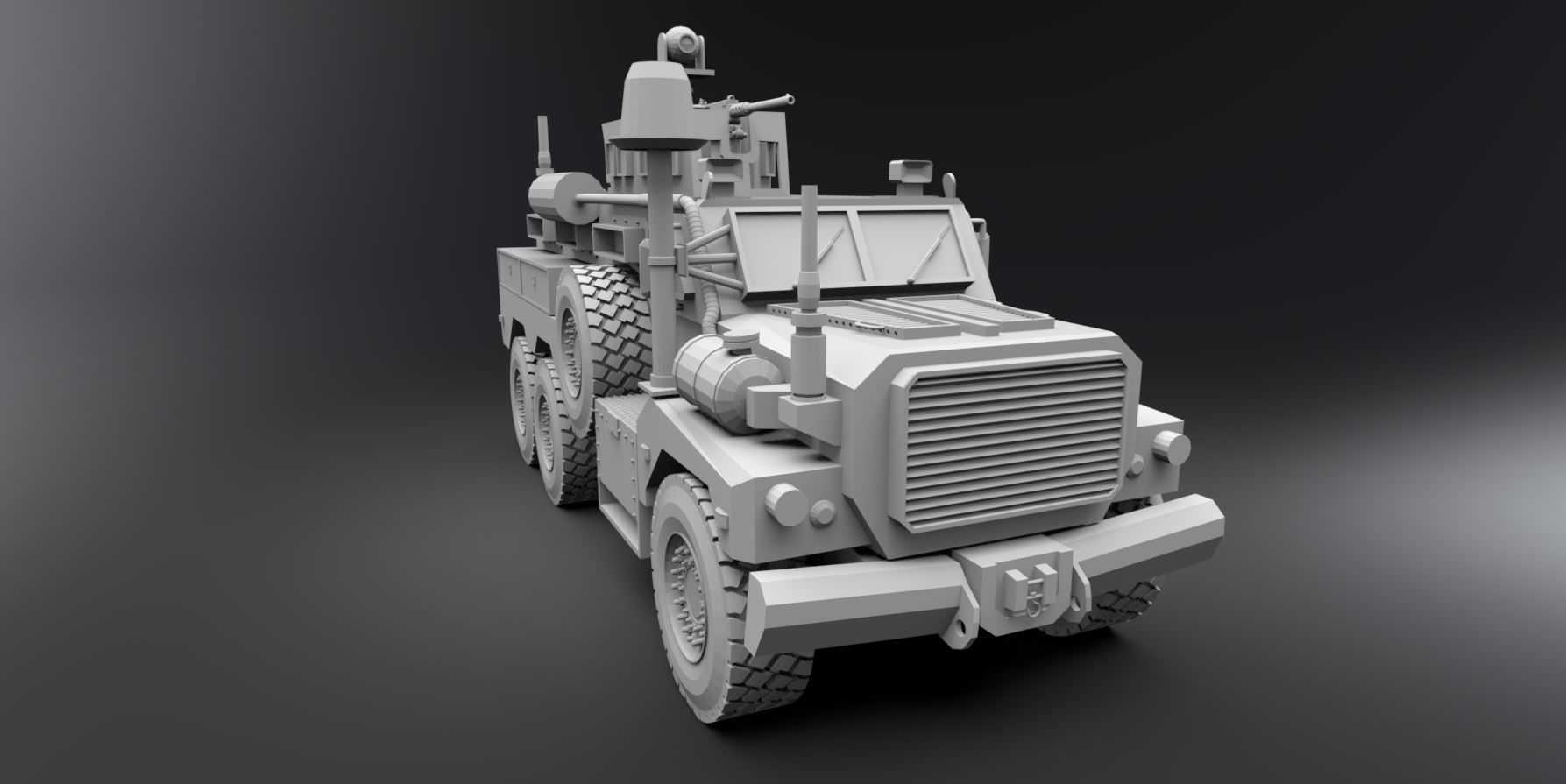 Cougar MRAP HE Scale Model 3D print model_4