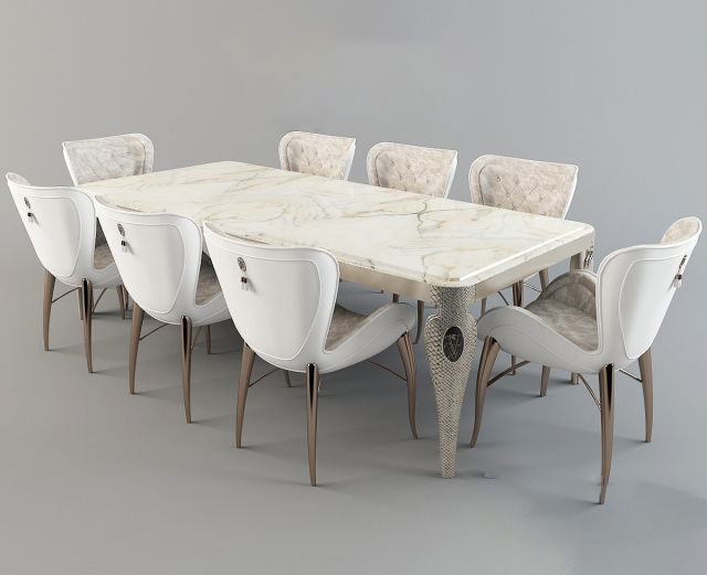 Classic table chair Collection Vol 01    6 Items 3D model_3