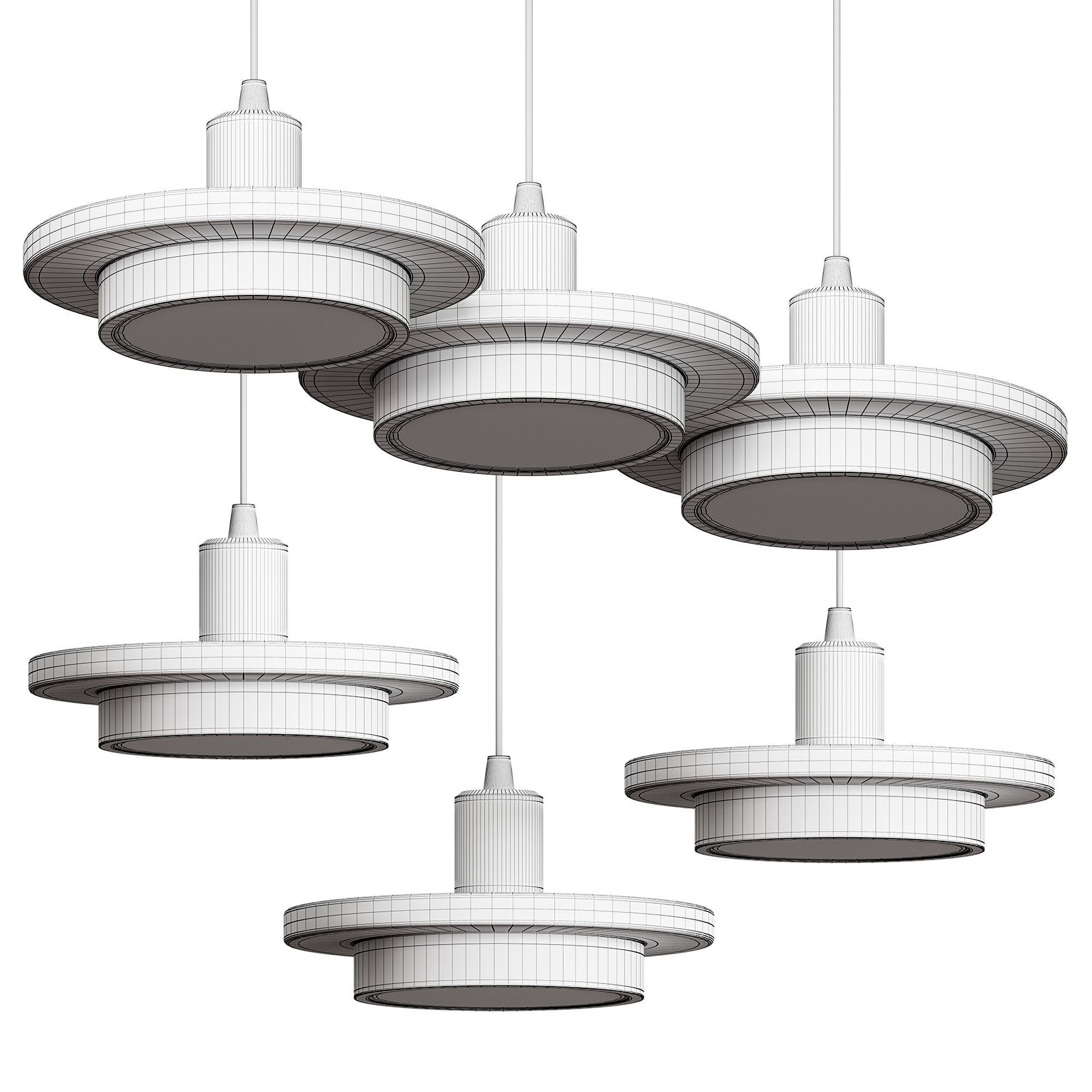 Nordic Marble Pendant Lamp Modern Creative 3D model_4