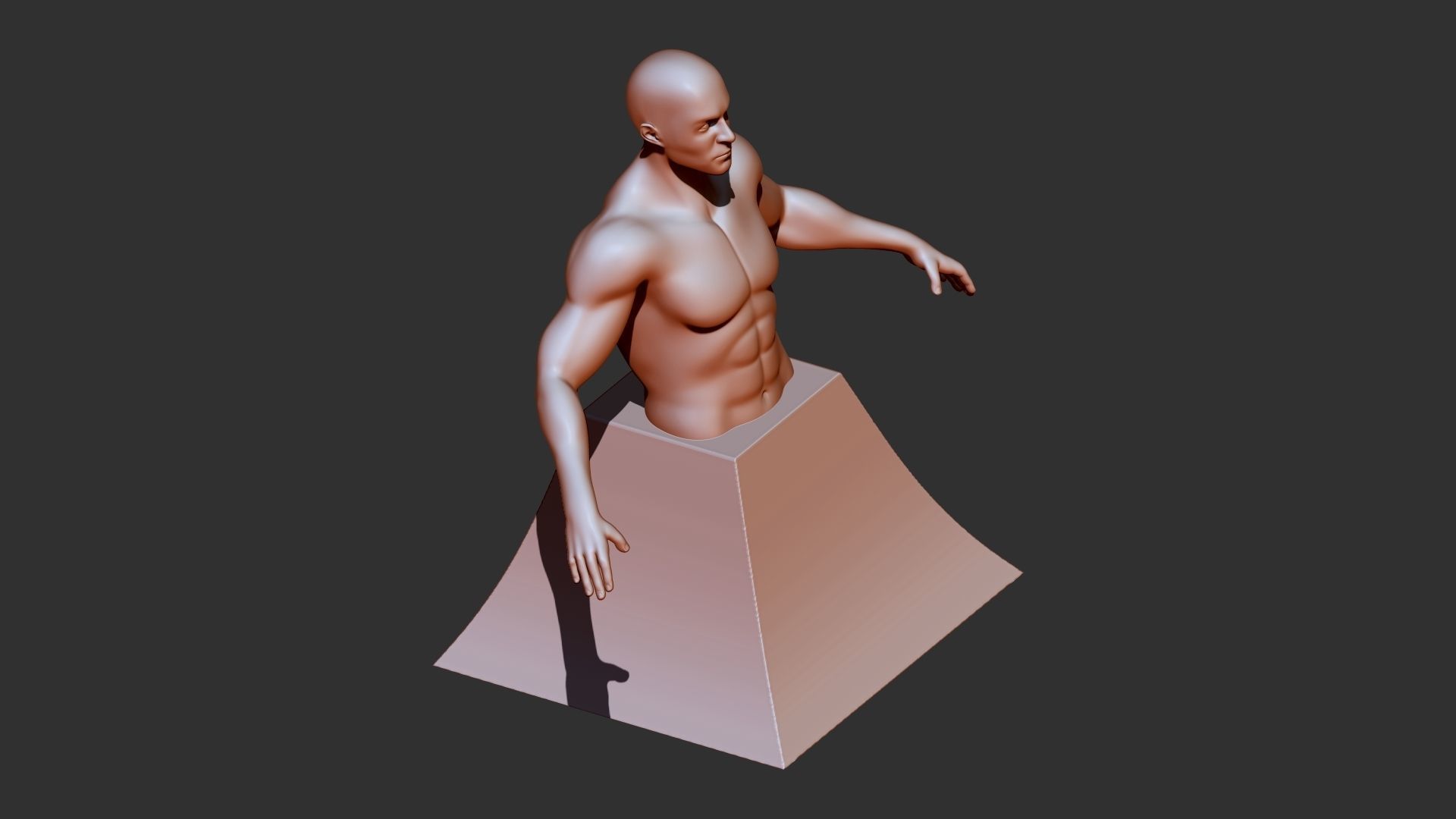 male torso 3d print model 3D model_4