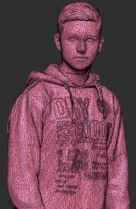 Guy on skateboard 291 Low-poly 3D model_7