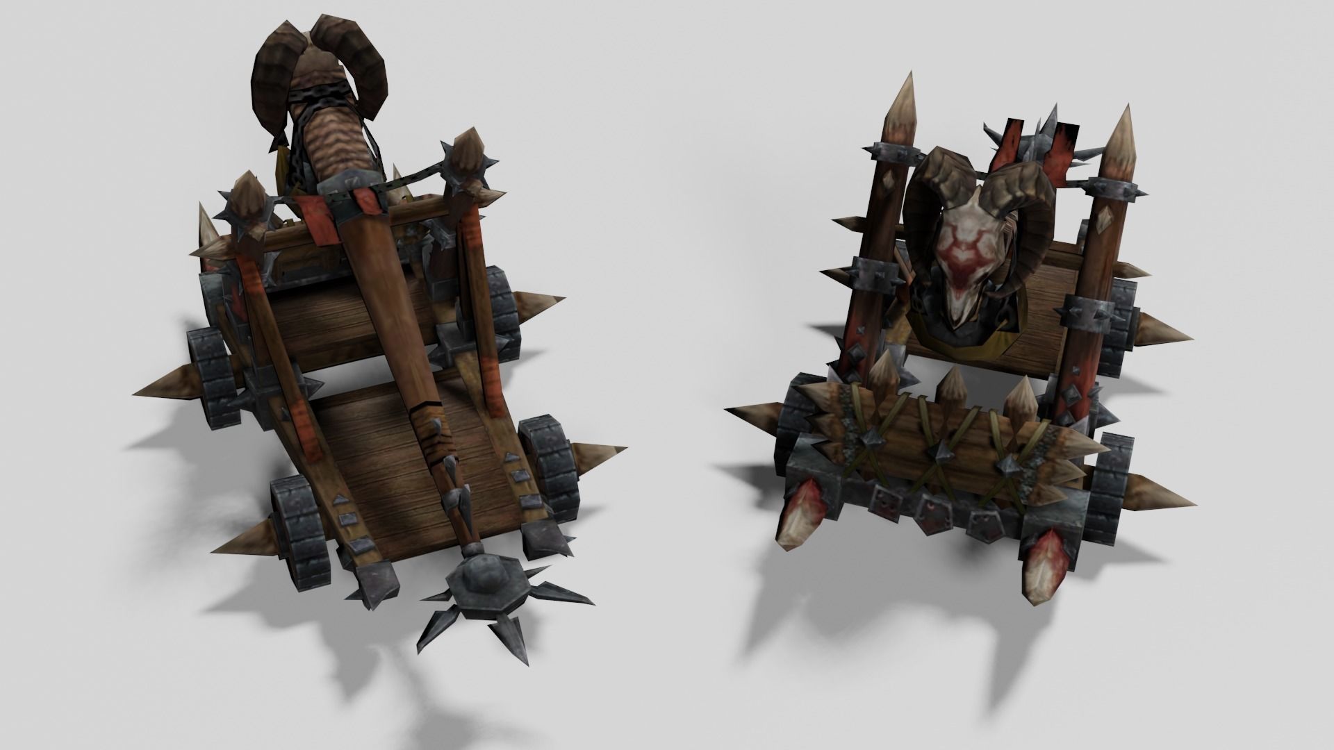 Stylized Medieval Catapult Low-poly 3D model_5