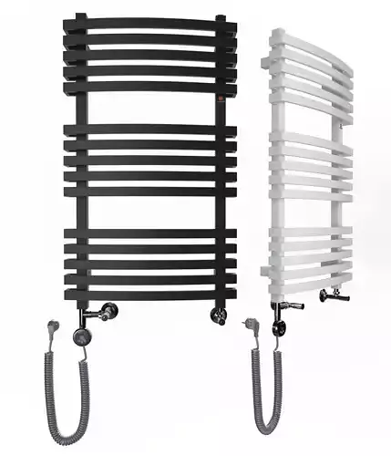 Terma Heated towel rail Black and White