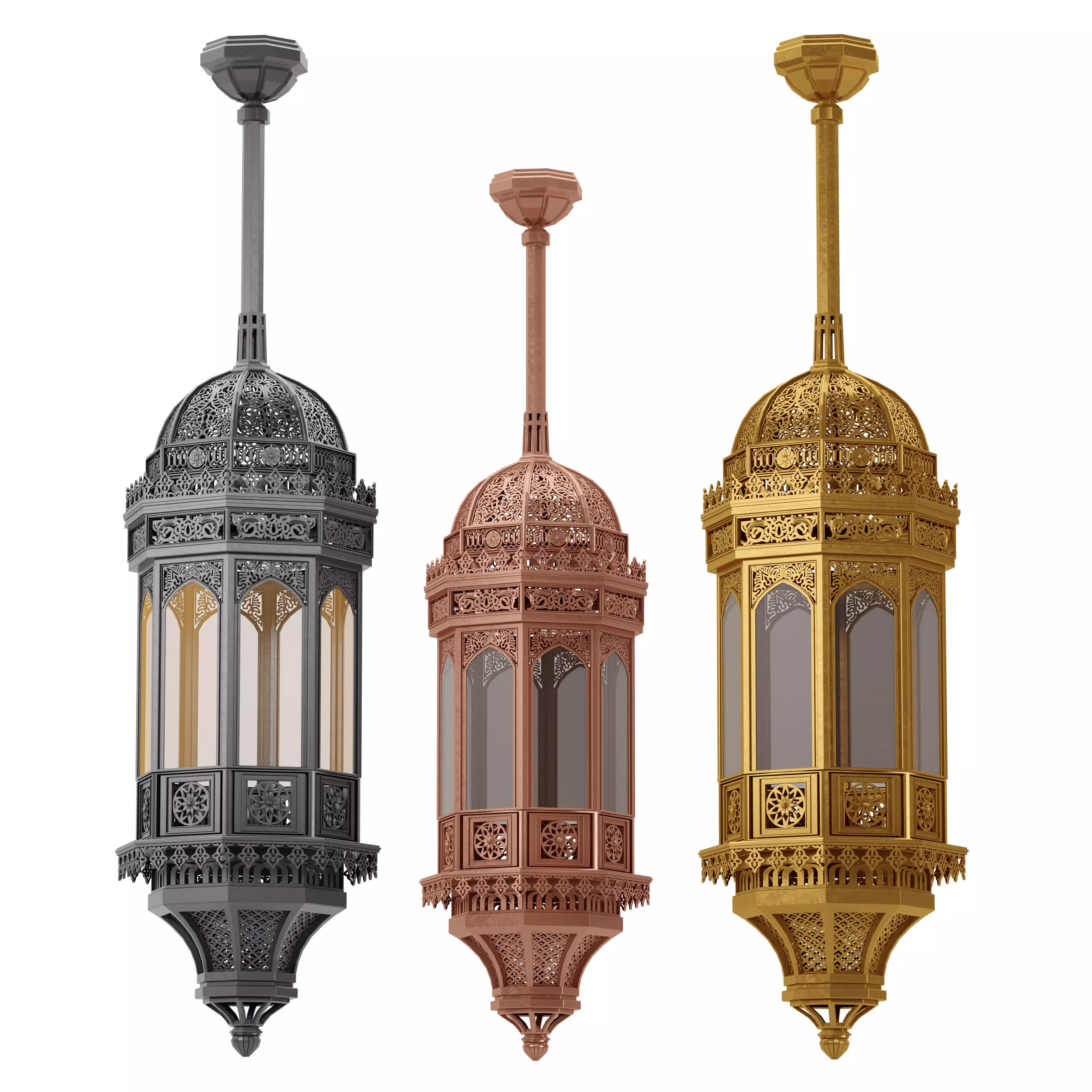 Islamic Arabian Ceiling Light 3D model_0