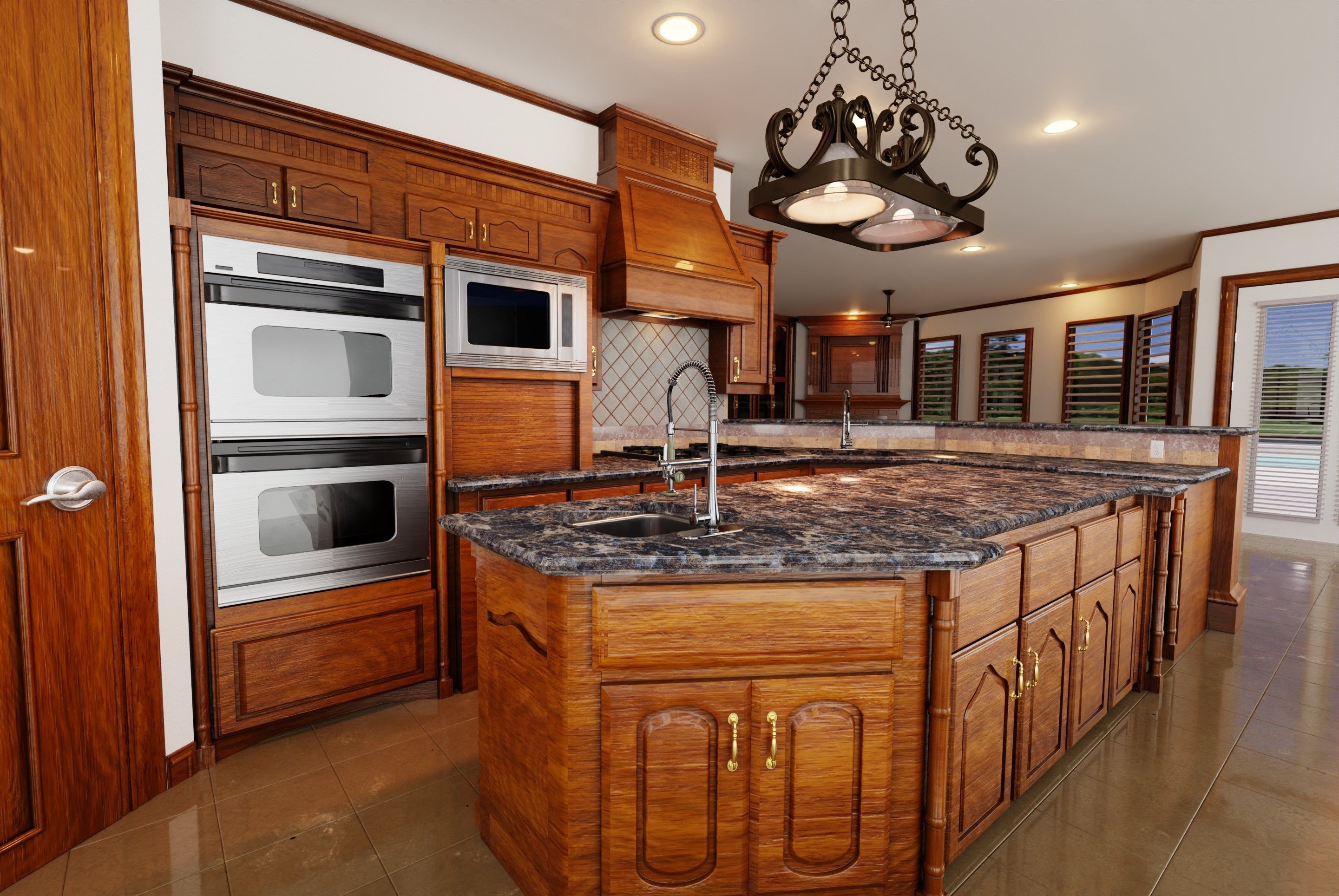 Kitchen hawaiian style 3D model_1