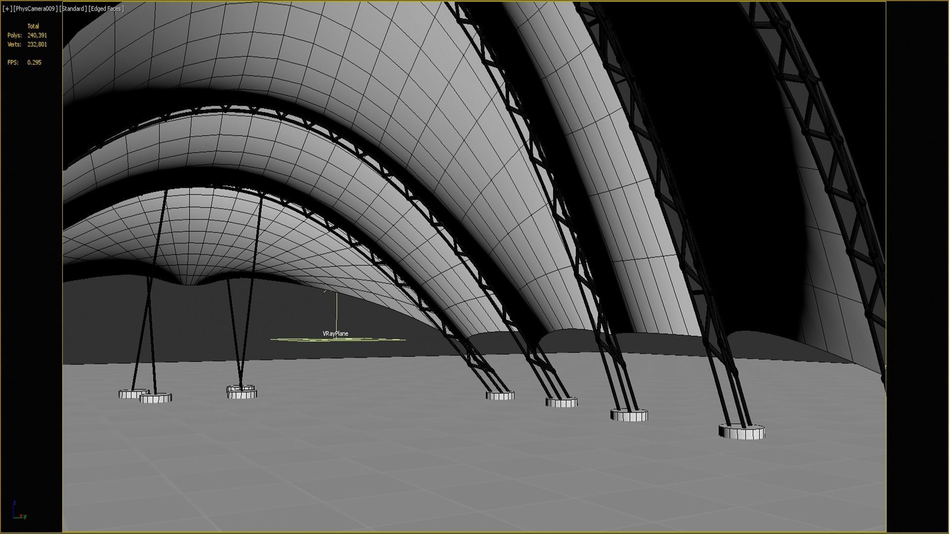 Tensile steel structure 3D model_7