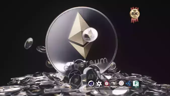 Ethereum Low-poly 3D model