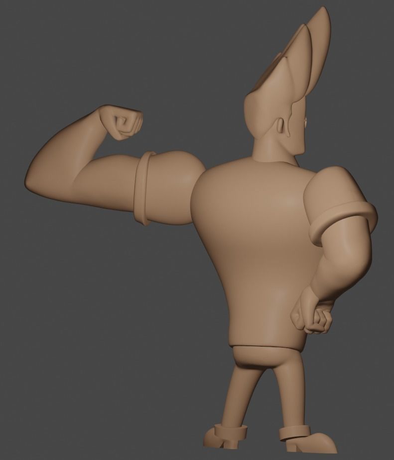 Johnny Bravo printable model 3D print model_2