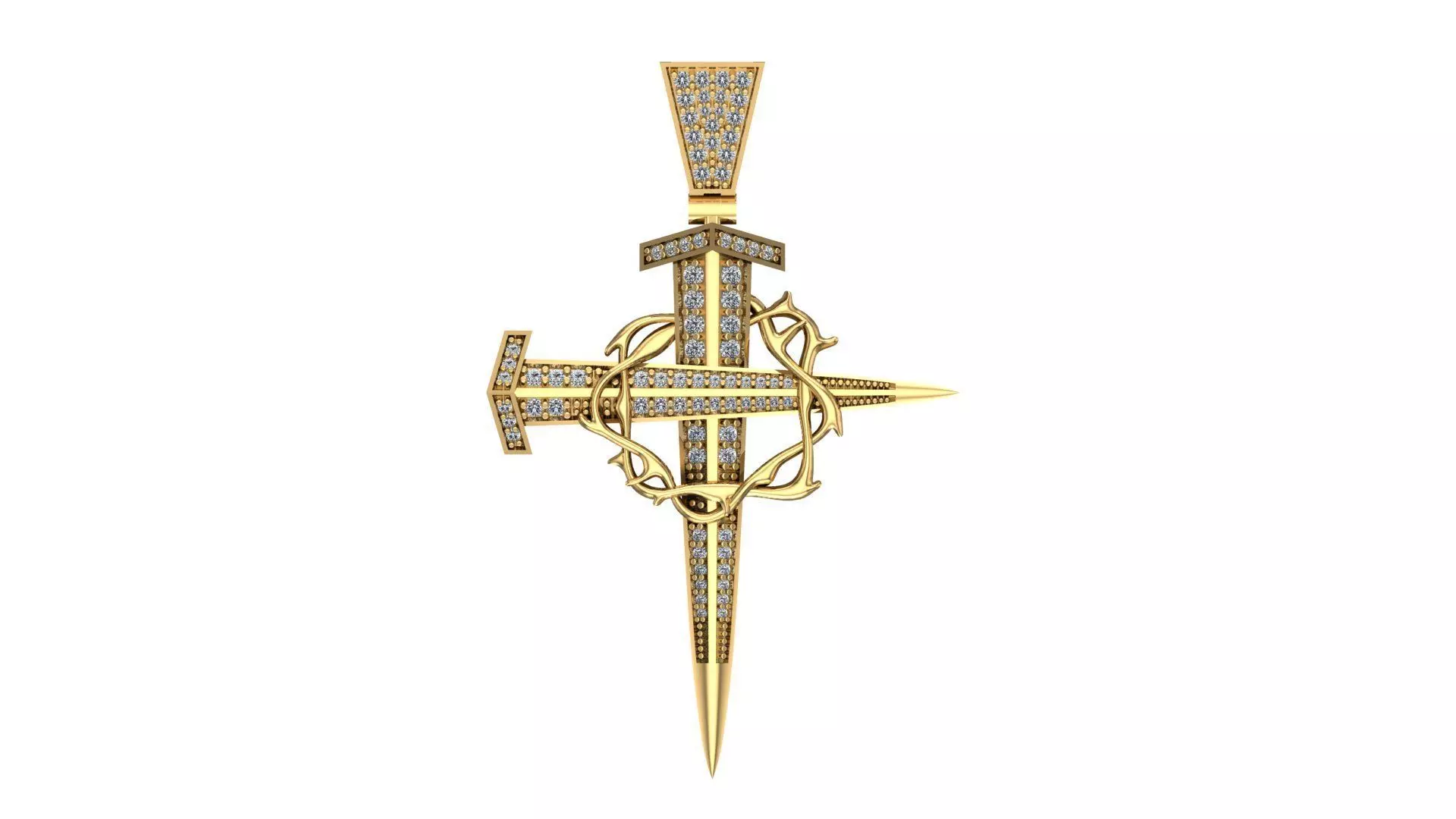 Gold Pandent  3D print model_0