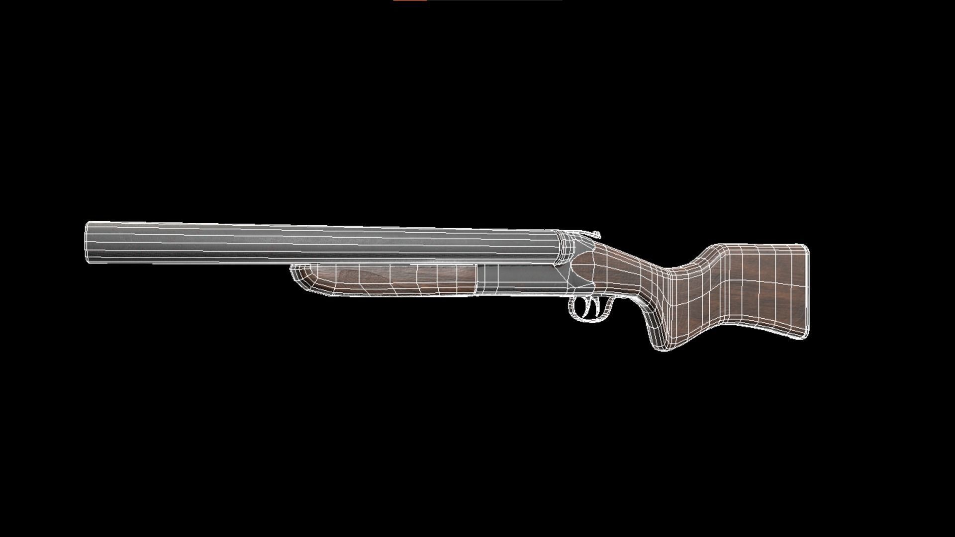 Small double barrel shotgun 3D model_6