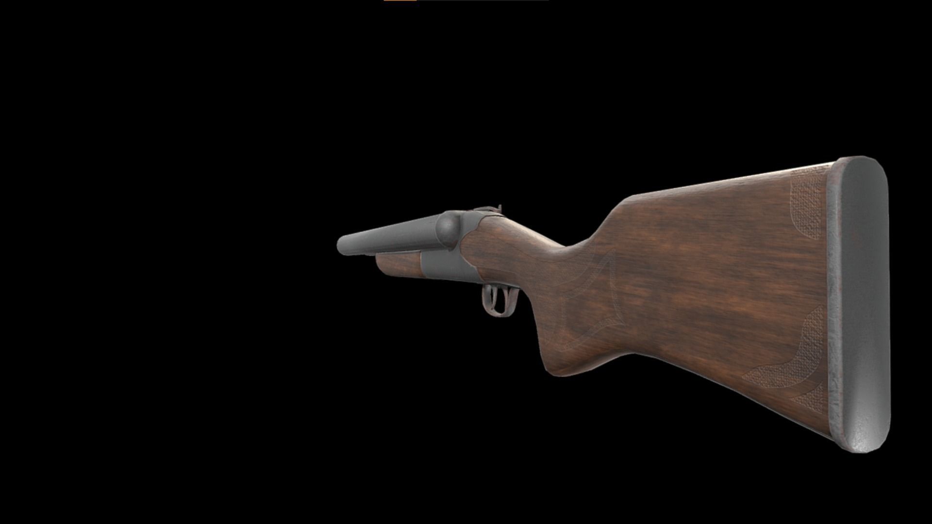 Small double barrel shotgun 3D model_3