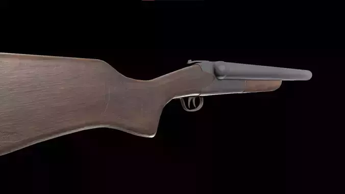 Small double barrel shotgun 3D model