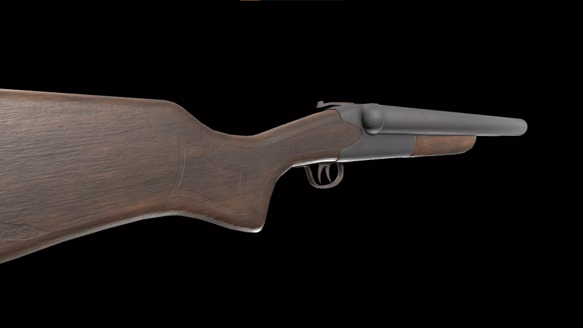 Small double barrel shotgun 3D model_0