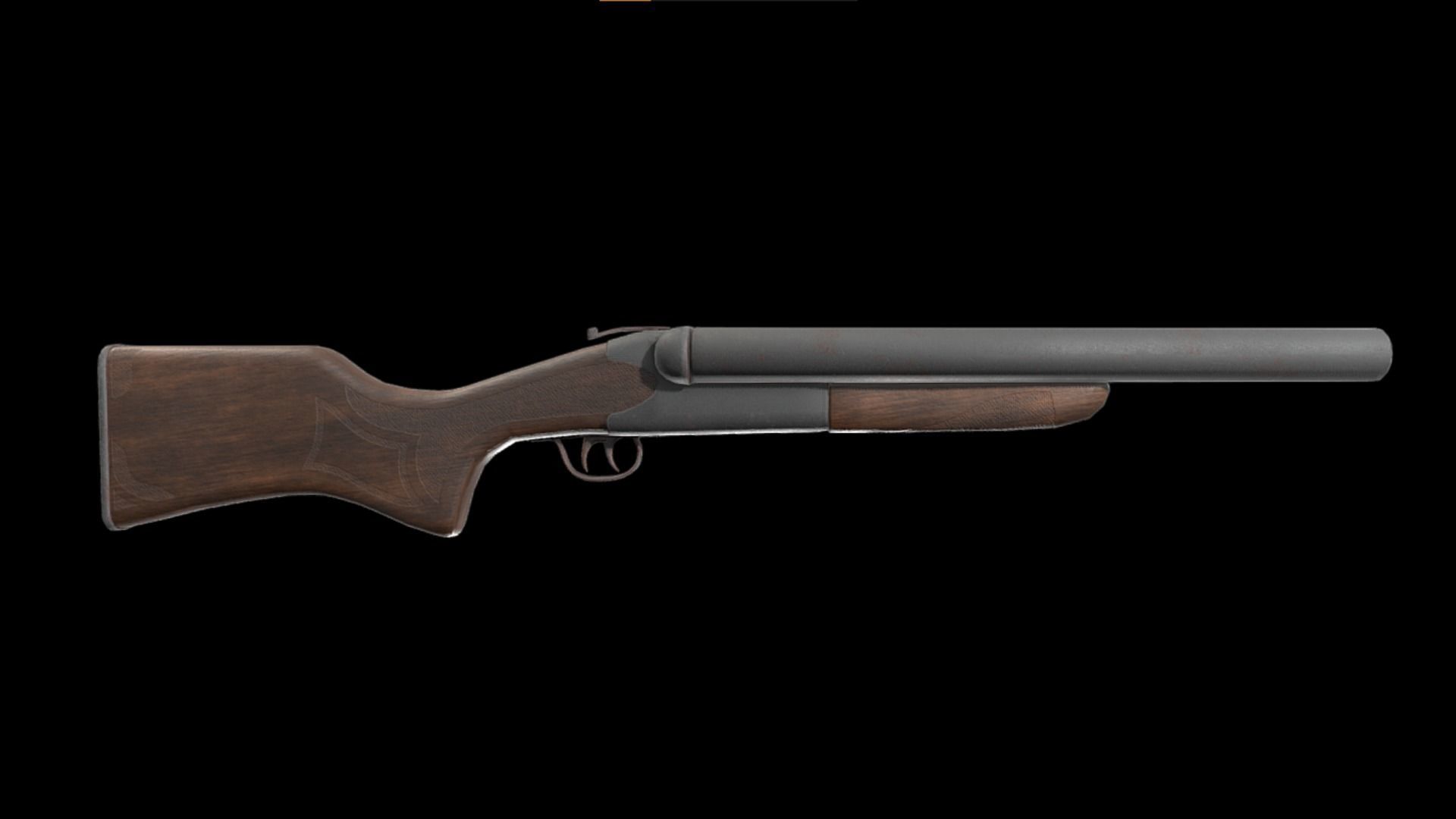 Small double barrel shotgun 3D model_1