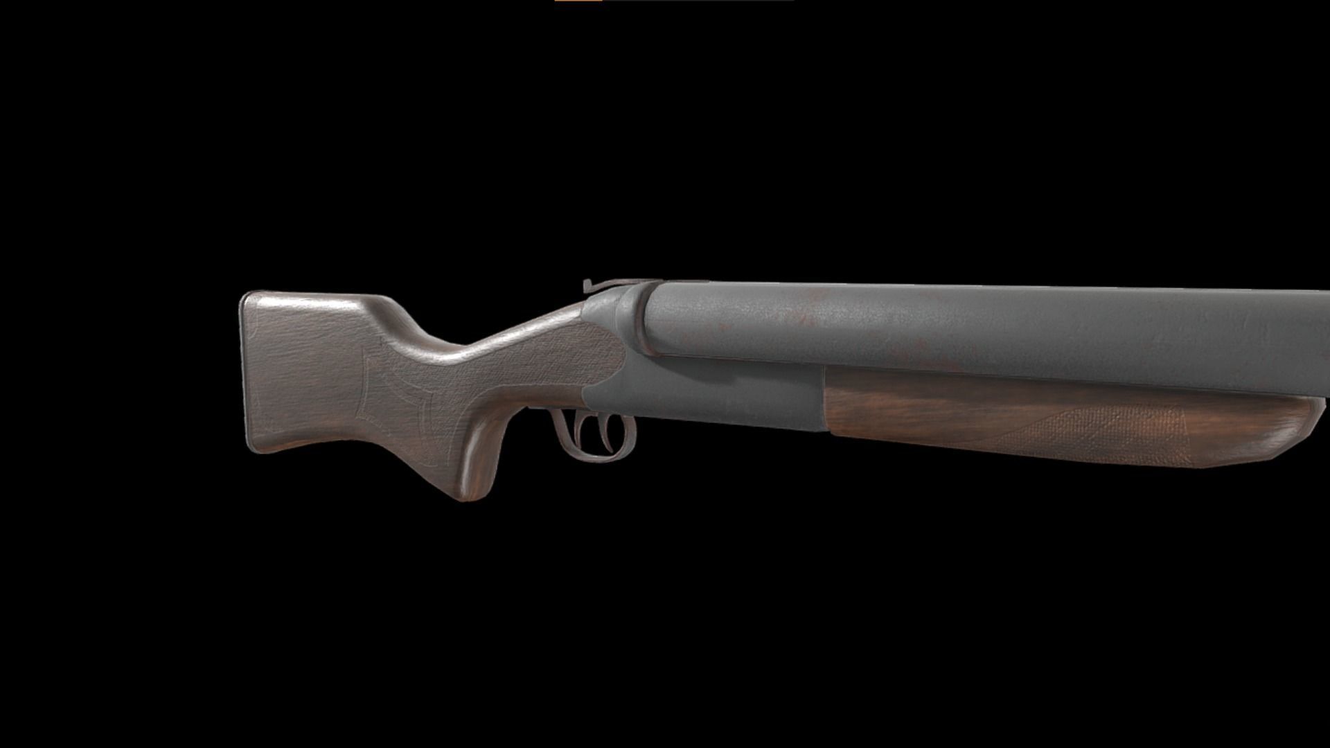 Small double barrel shotgun 3D model_4
