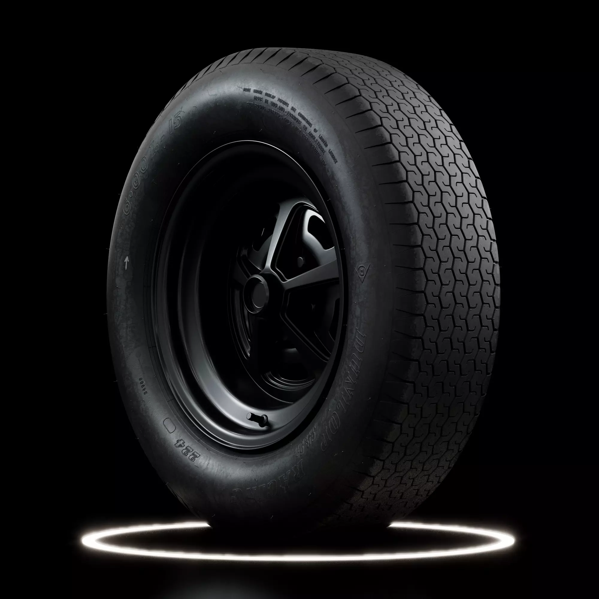 Dunlop CR65 600L 15 Front and Rear Tyres 3D model_0