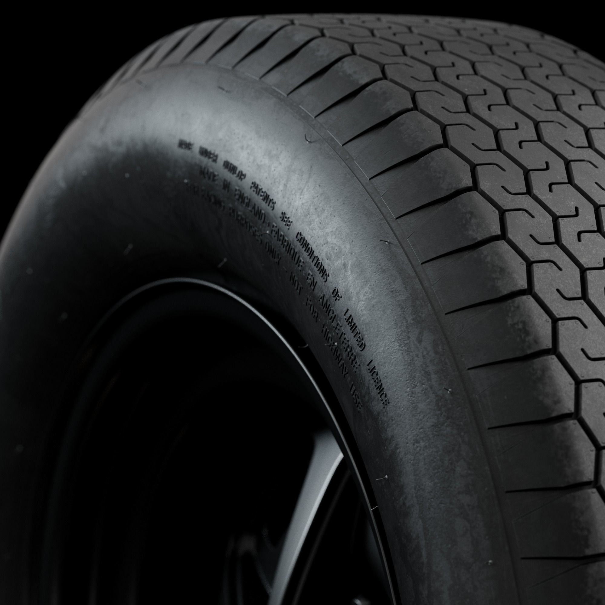 Dunlop CR65 600L 15 Front and Rear Tyres 3D model_7