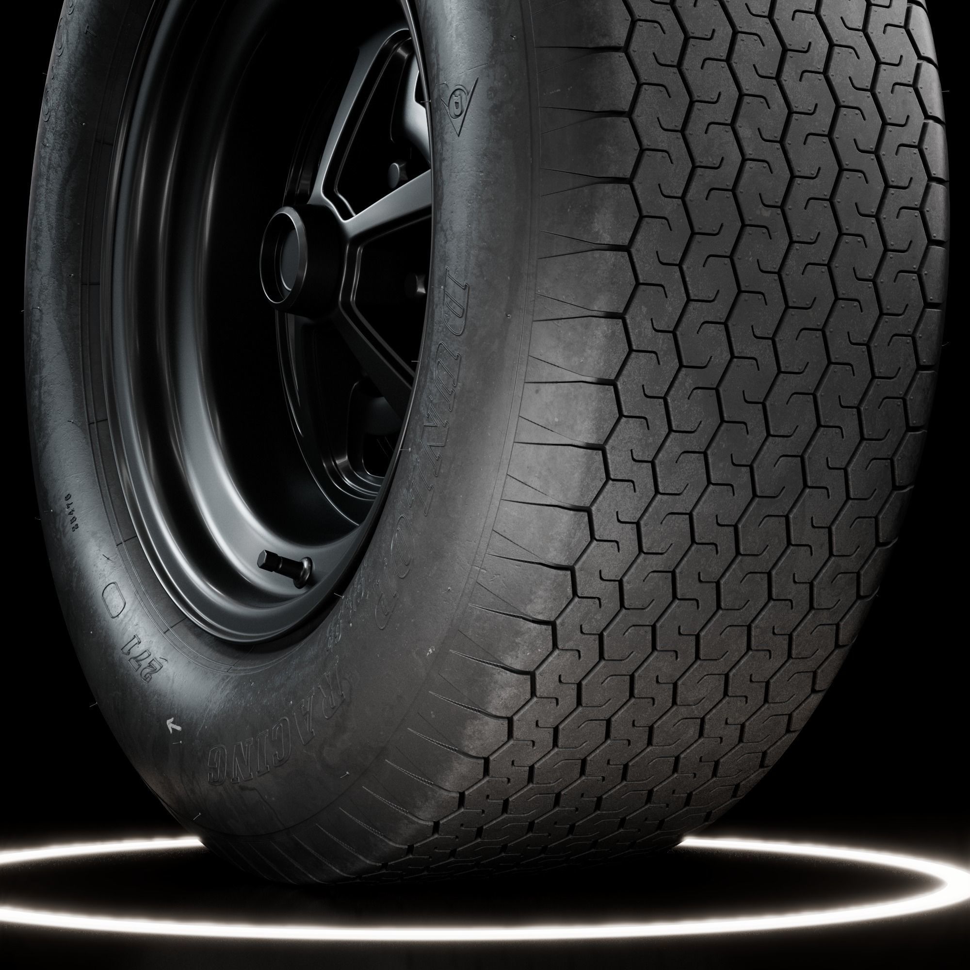 Dunlop CR65 600L 15 Front and Rear Tyres 3D model_3