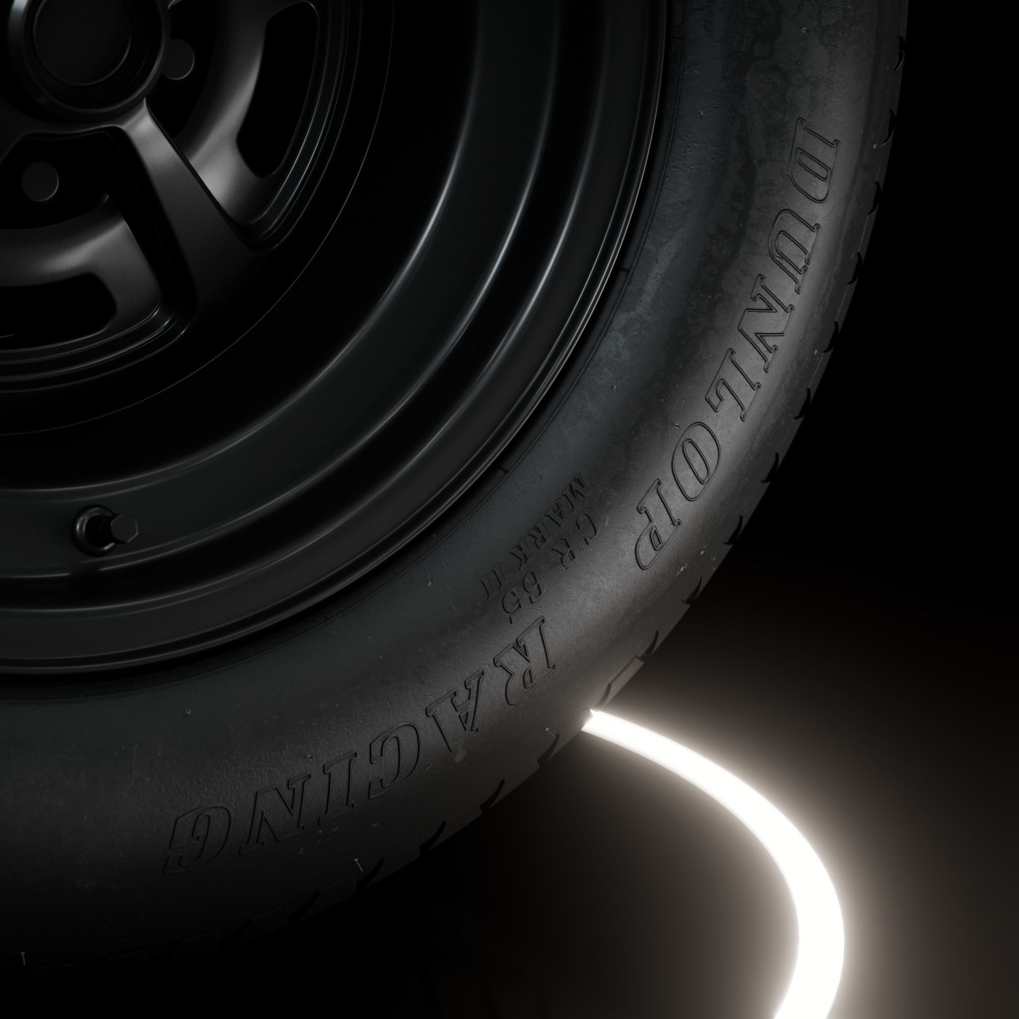 Dunlop CR65 600L 15 Front and Rear Tyres 3D model_6