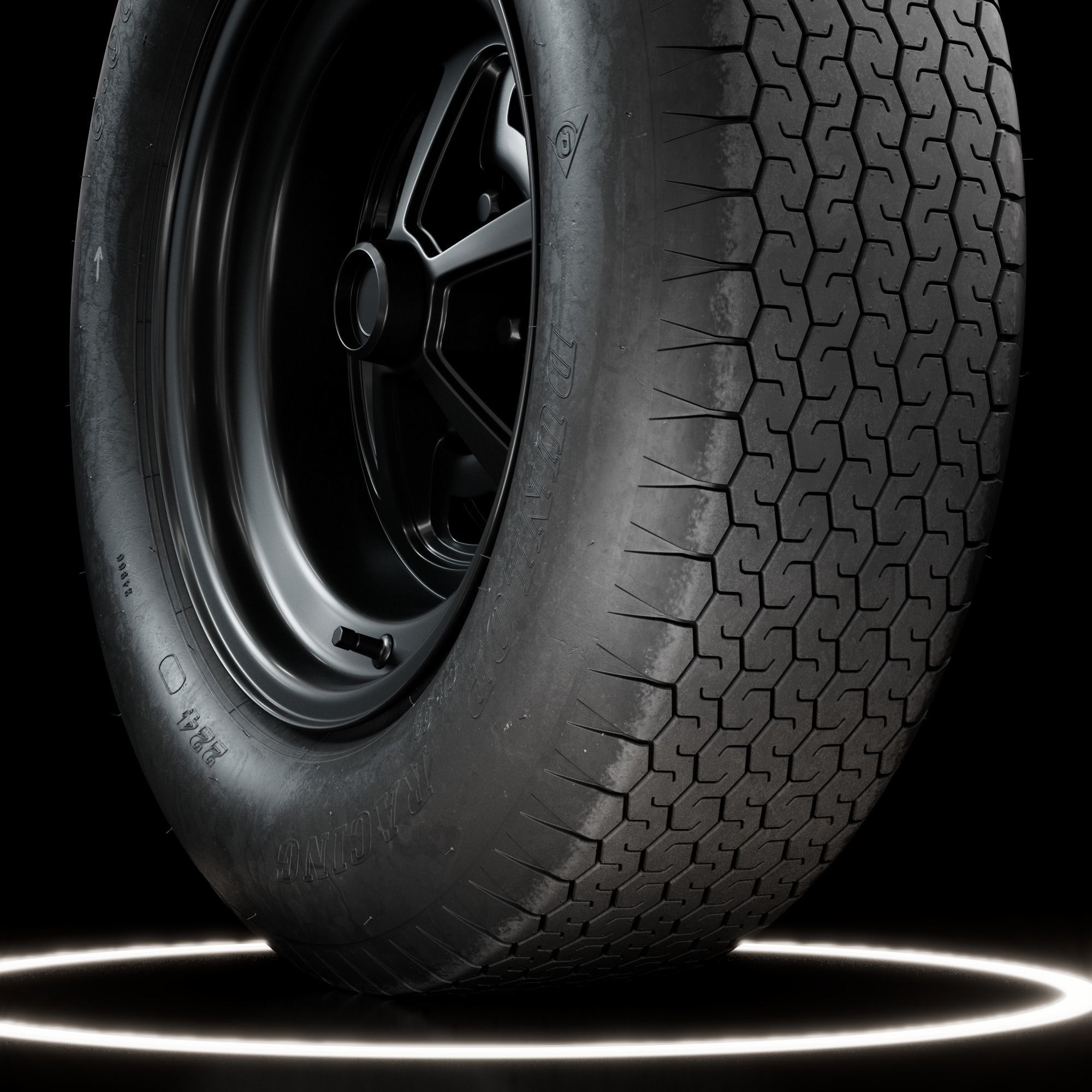Dunlop CR65 600L 15 Front and Rear Tyres 3D model_2