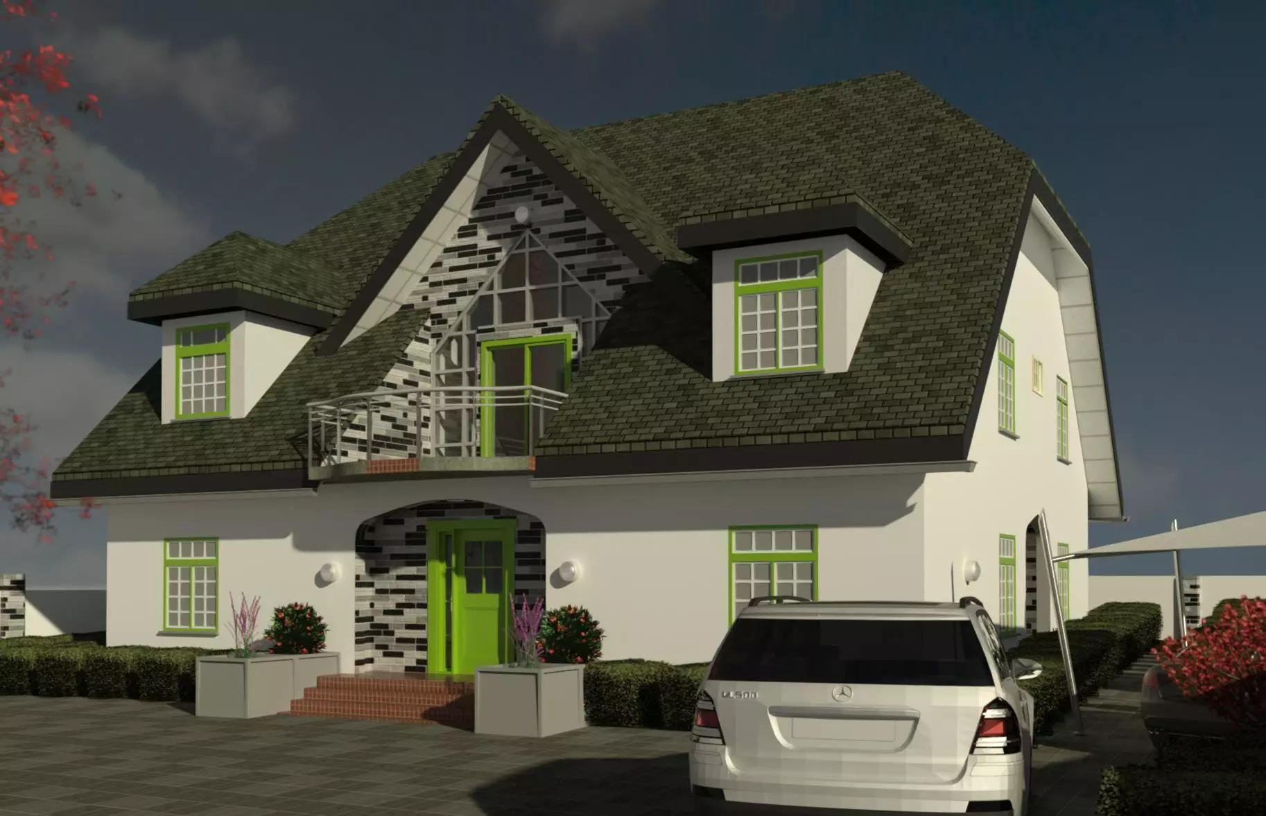 4 Bedroom House Free 3D model