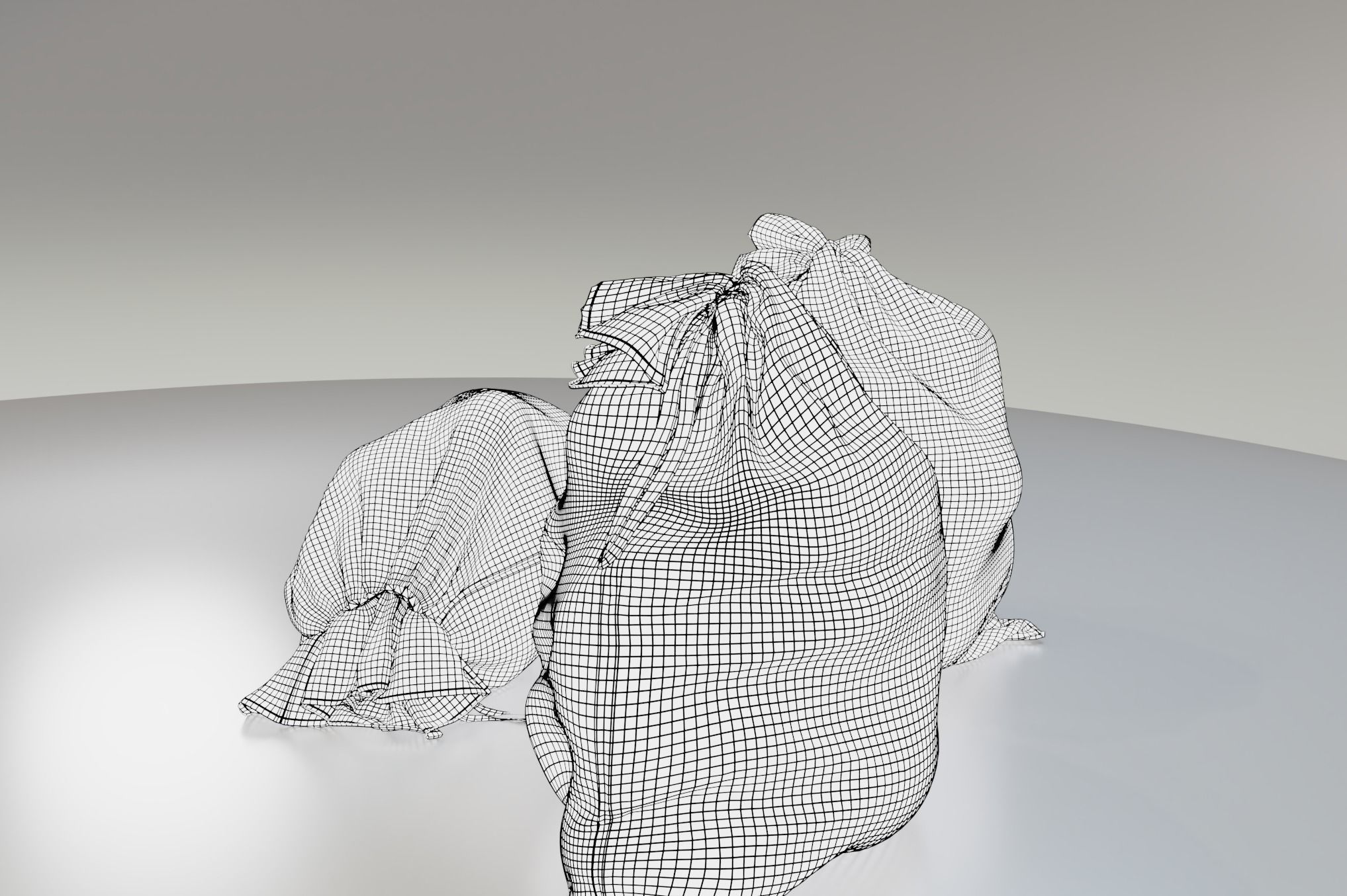 Potato Produce Sacks PBR Asset 3D model_12