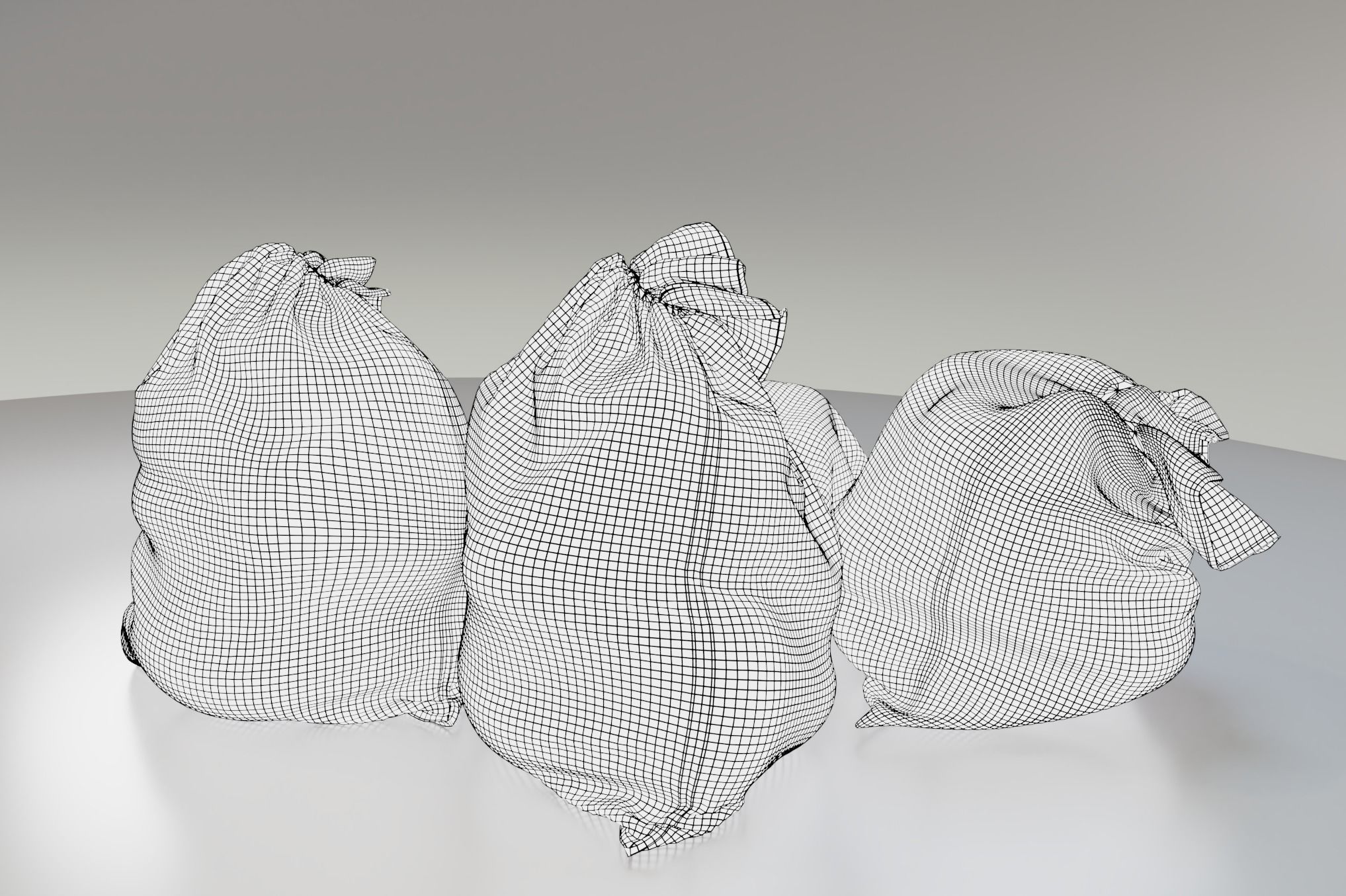 Potato Produce Sacks PBR Asset 3D model_10