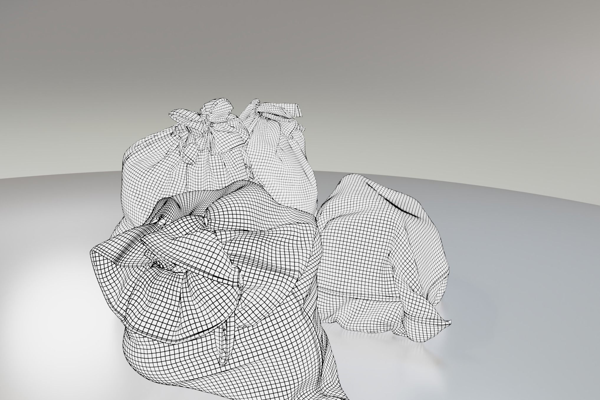 Potato Produce Sacks PBR Asset 3D model_16