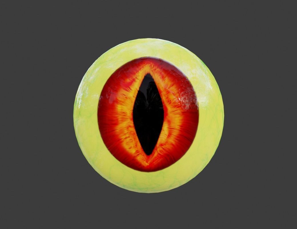 Goblin Eye Low-poly 3D model_1