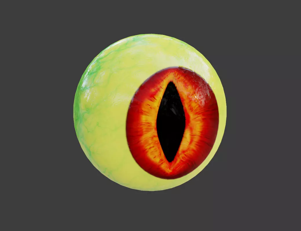 Goblin Eye Low-poly 3D model_0
