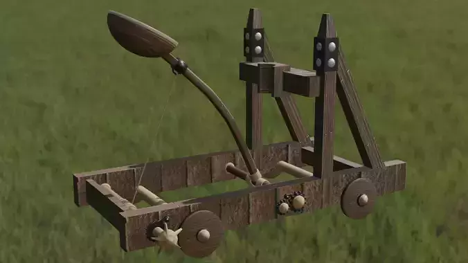 Catapulta medieval Medieval catapult Free 3D model