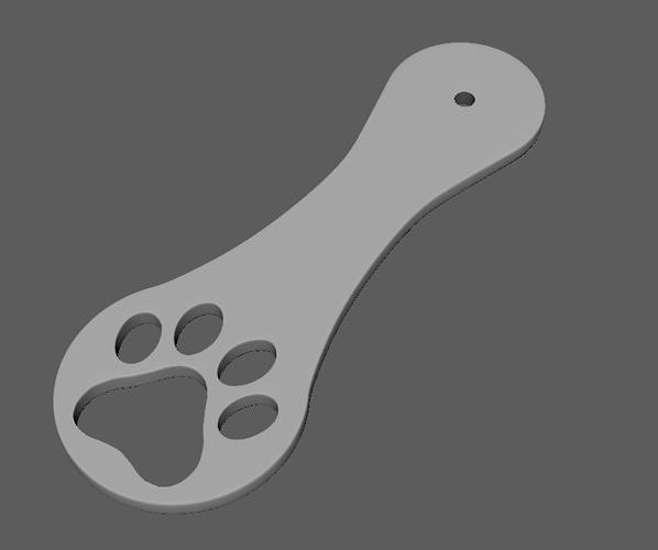 Cat Paw Shopping Token for 3D Print 3D print model