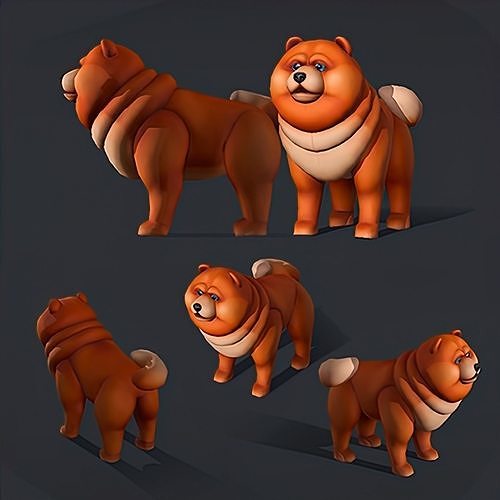 Red Dog Free low-poly 3D model