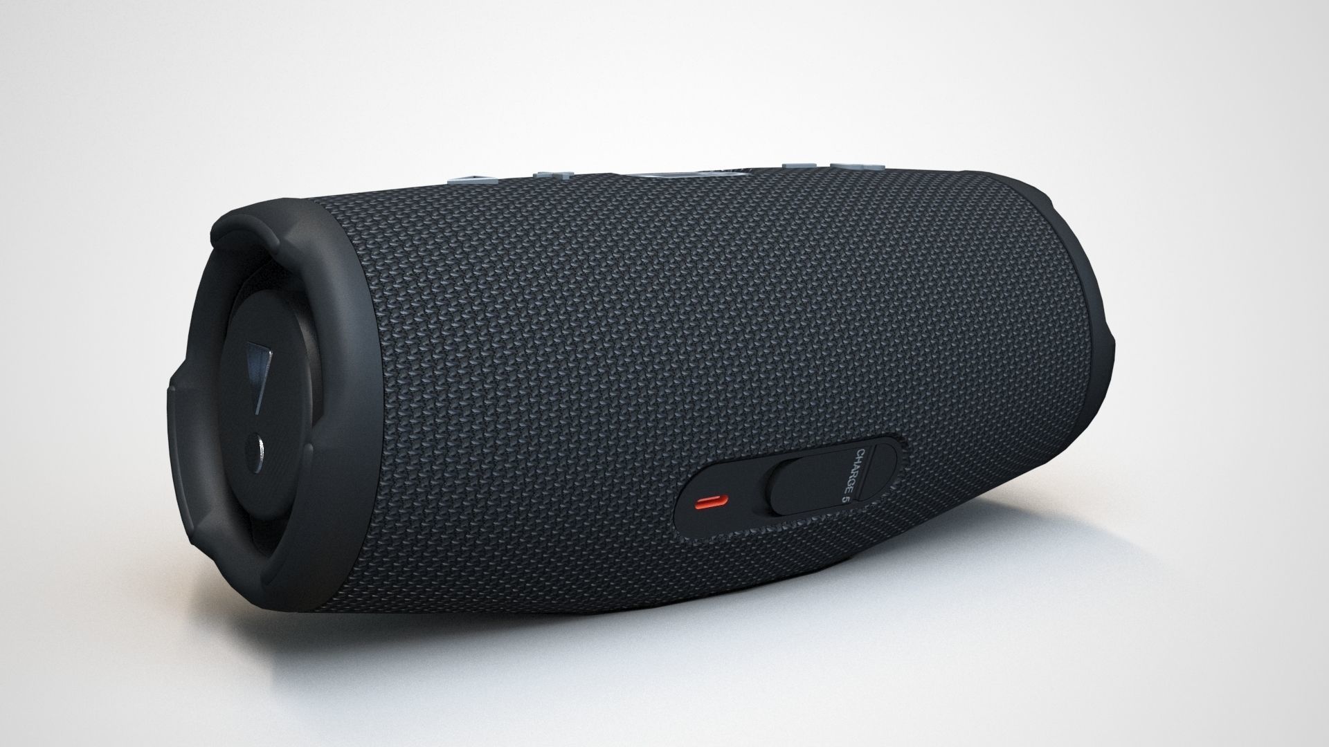 JBL Carge 5 Black Low-poly 3D model_35