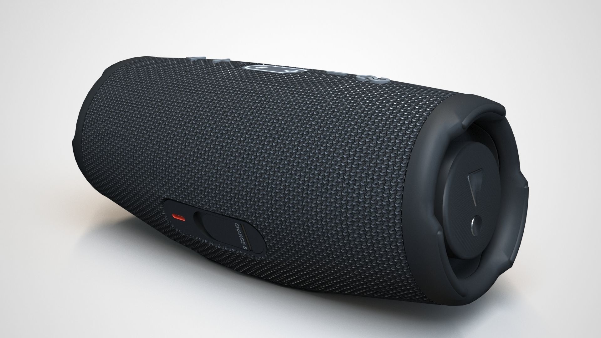 JBL Carge 5 Black Low-poly 3D model_3