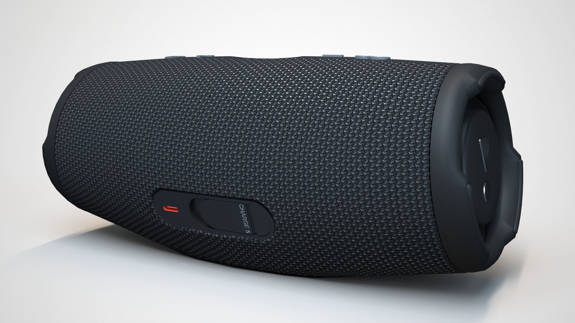 JBL Carge 5 Black Low-poly 3D model_8