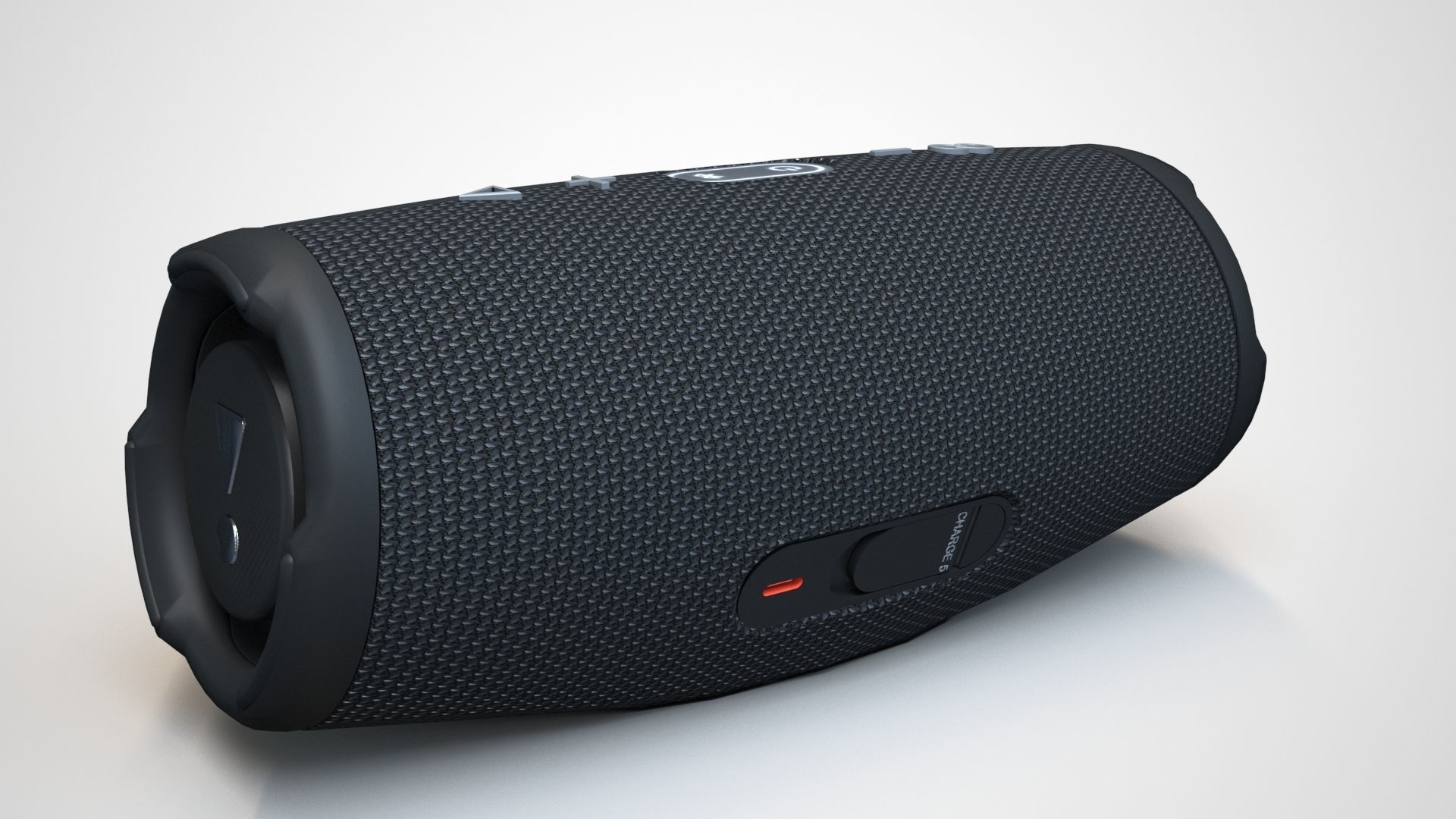 JBL Carge 5 Black Low-poly 3D model_6