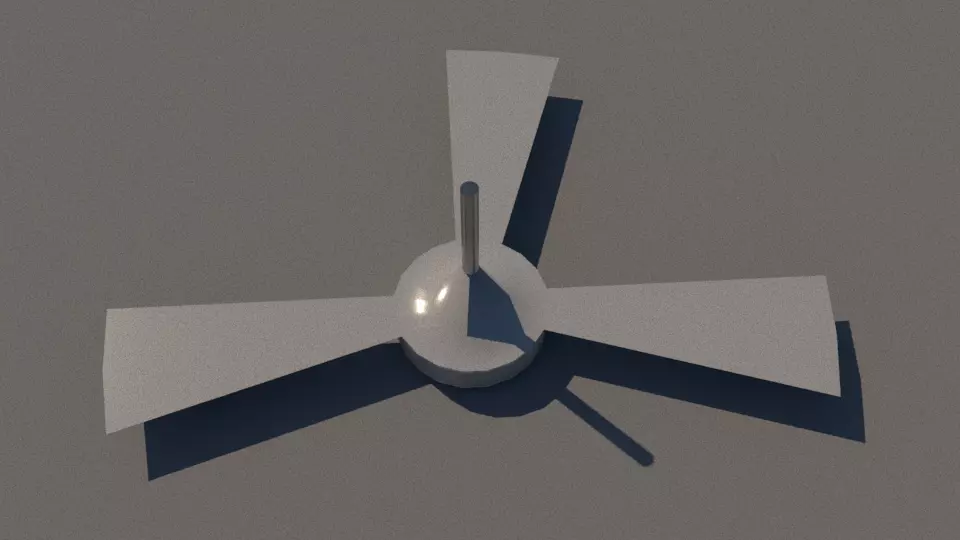 Realistic fan clock with propeller Free 3D model