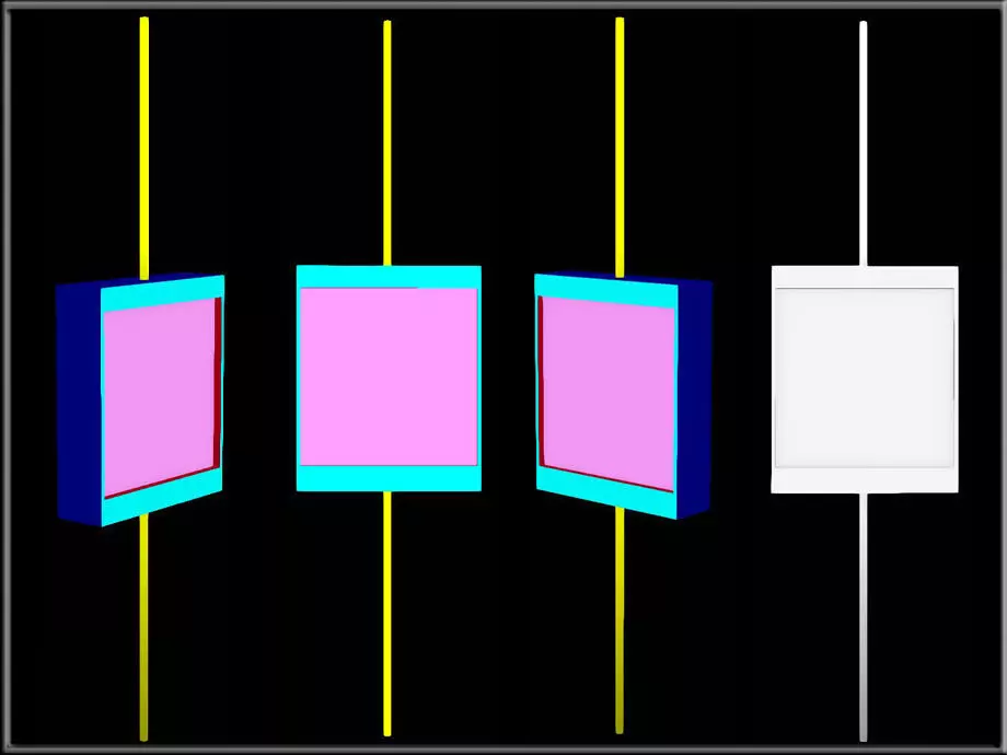 Display 7 poster frame Low-poly 3D model_0