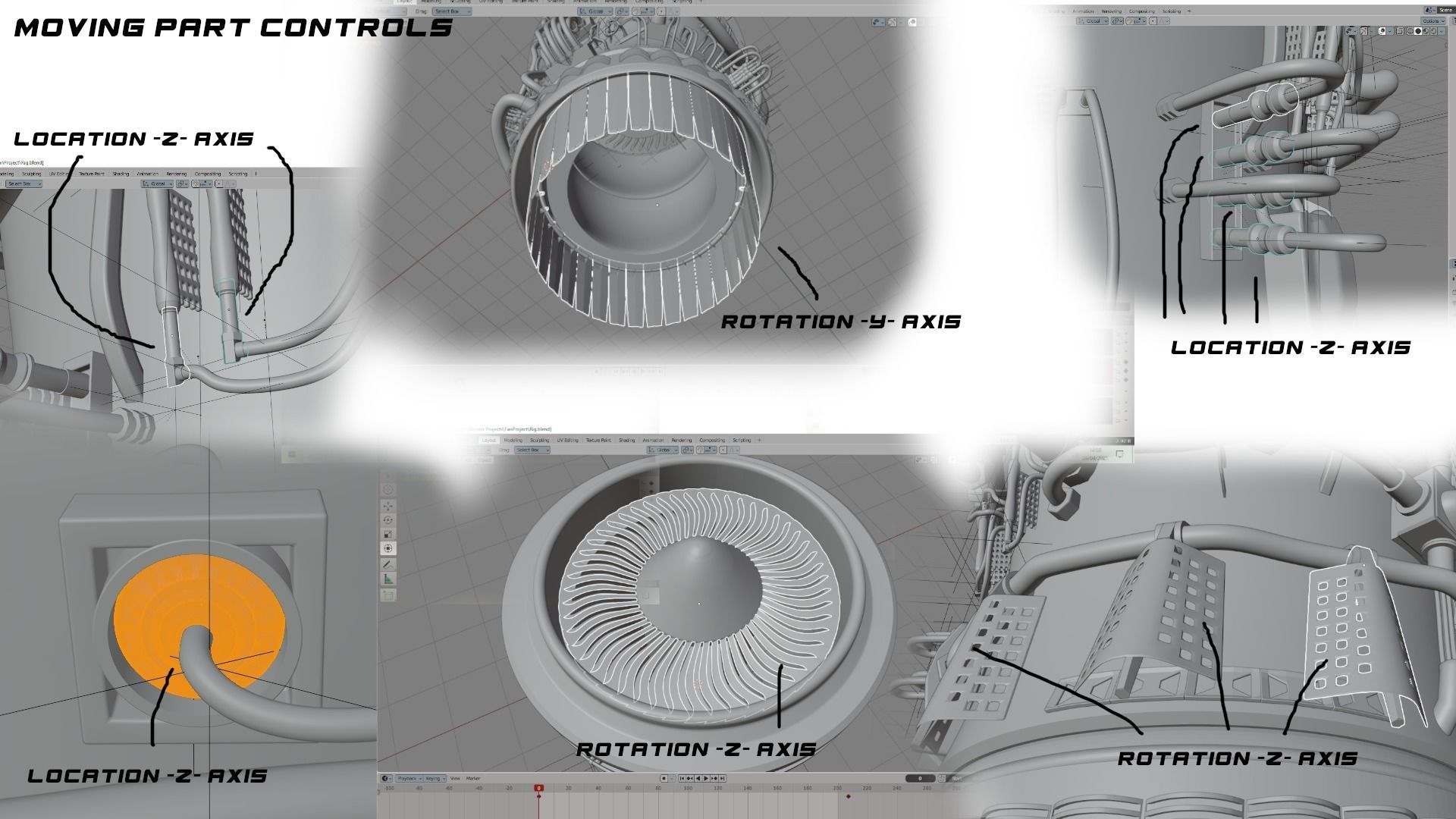 HAVOC-A01 Fictional Jet Engine 3D model_5